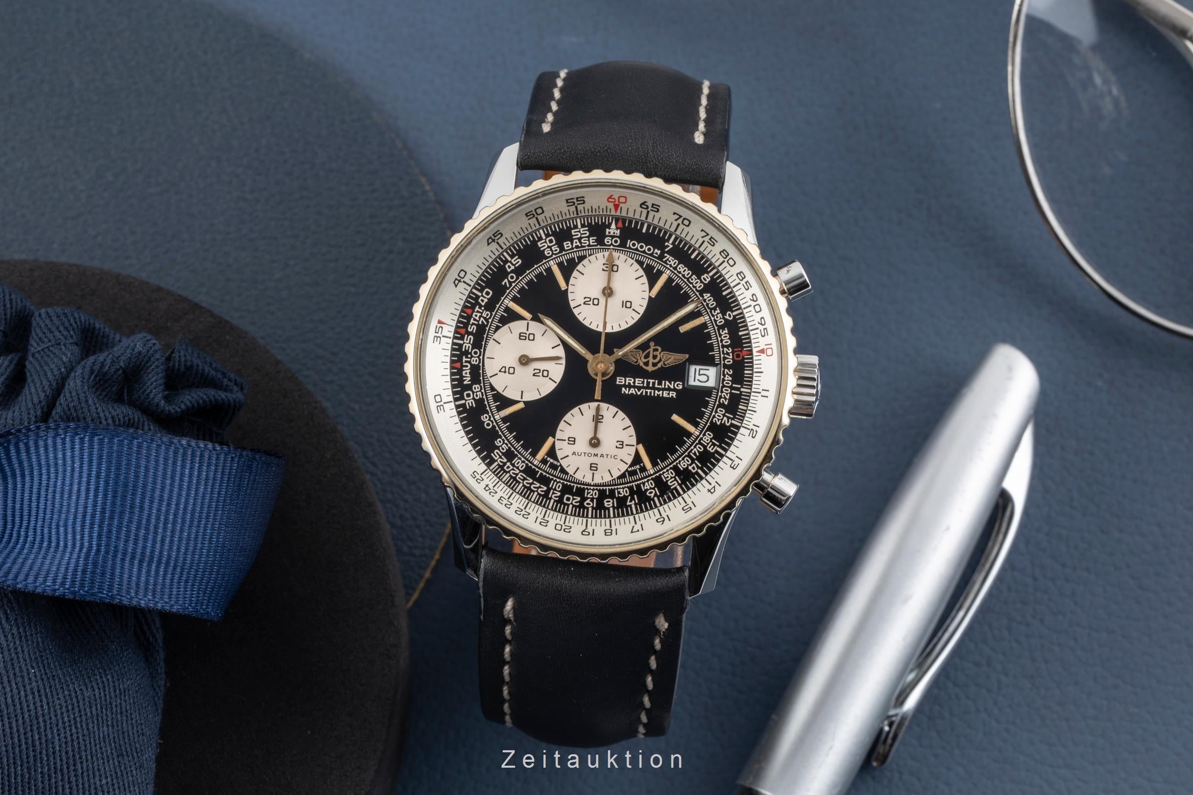 Breitling Old Navitimer chronograph gilt / steel automatic men's watch B13019  [2604081]