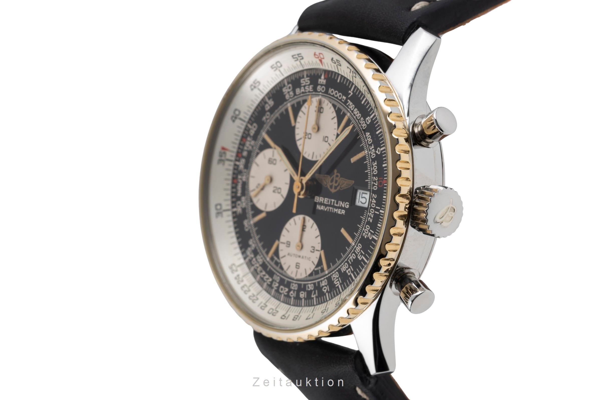 Breitling Old Navitimer chronograph gilt / steel automatic men's watch B13019  [2604081]
