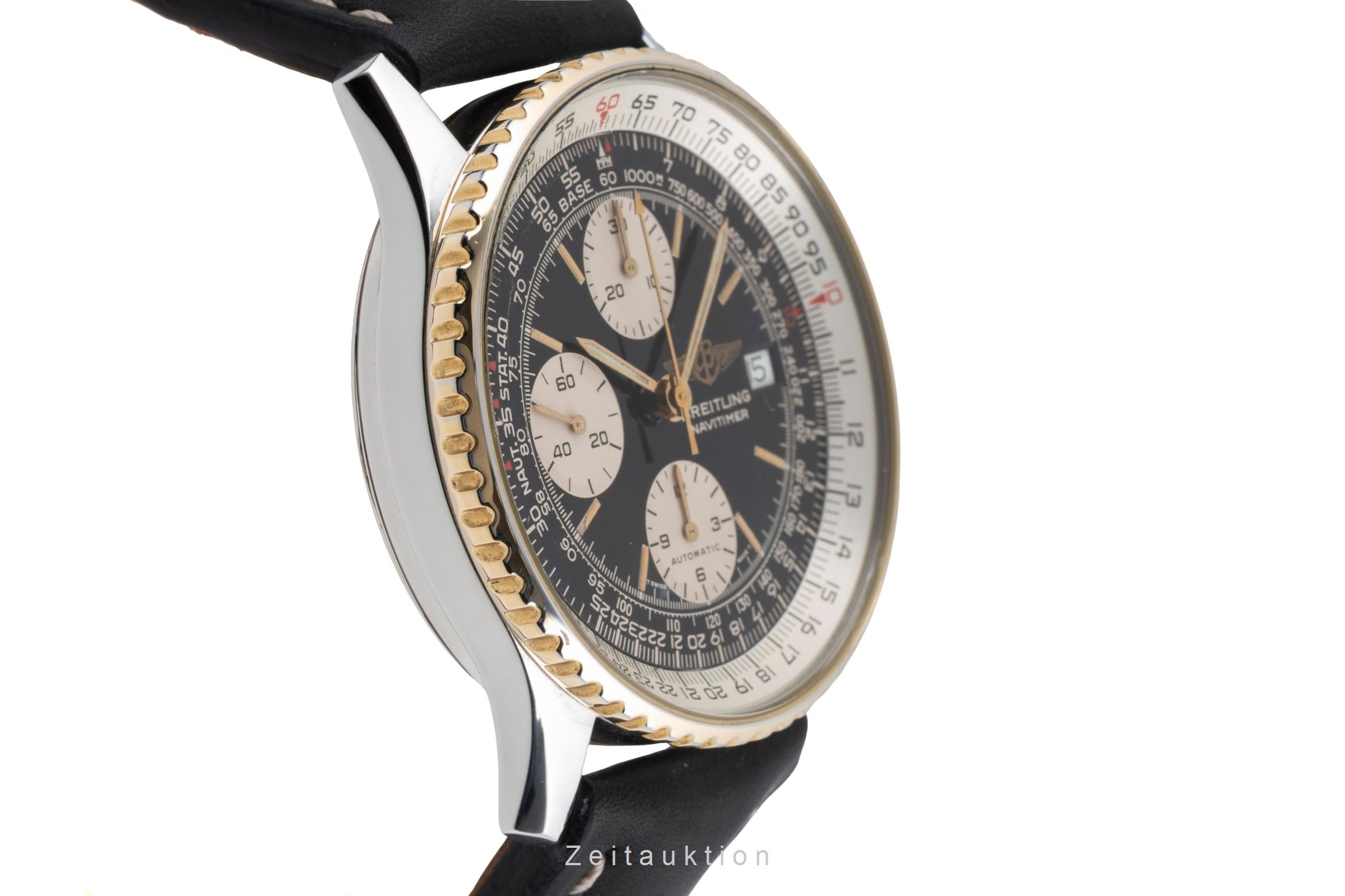 Breitling Old Navitimer chronograph gilt / steel automatic men's watch B13019  [2604081]