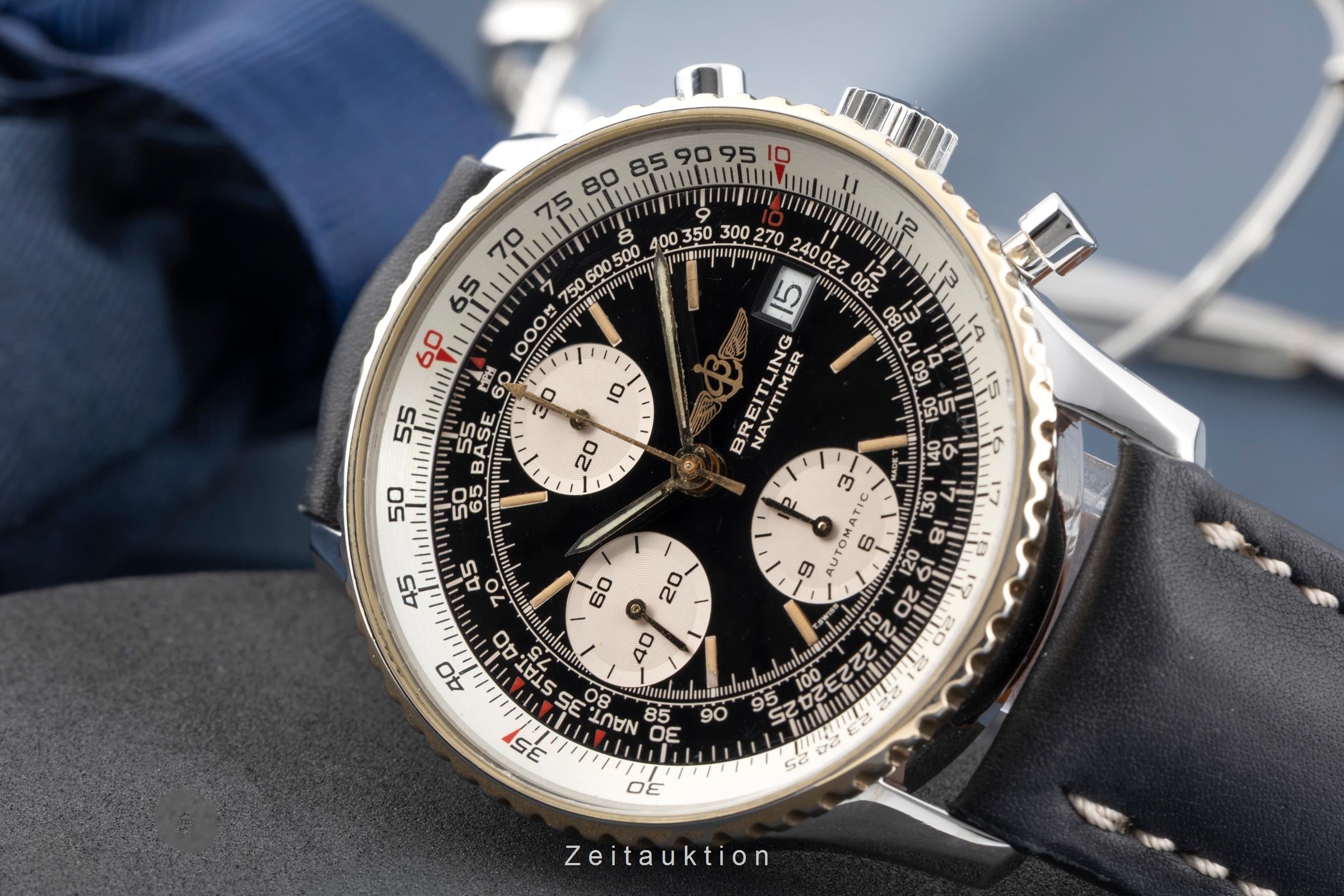Breitling Old Navitimer chronograph gilt / steel automatic men's watch B13019  [2604081]