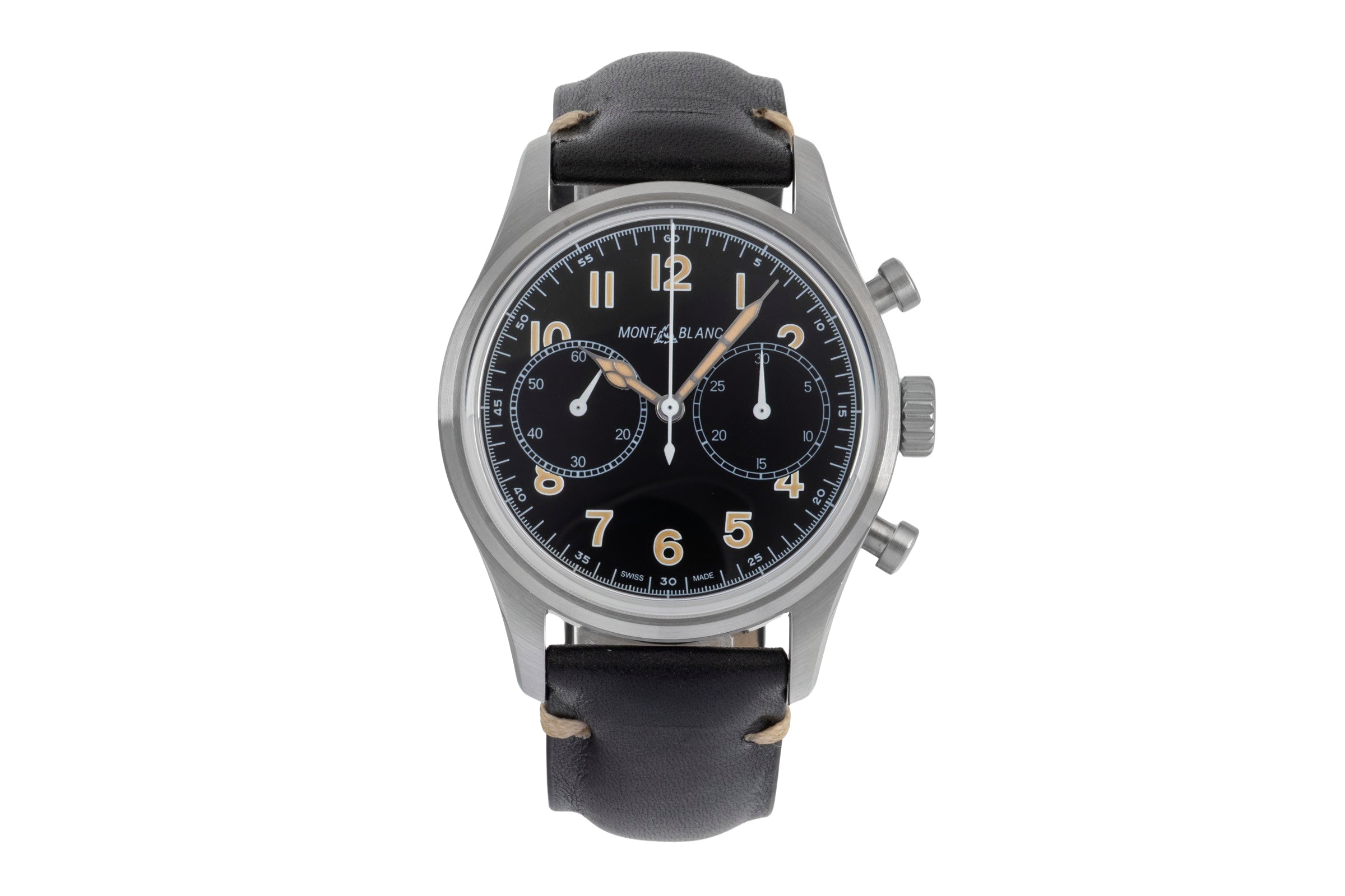 Montblanc 1858 chronograph steel automatic Kal. MB 25.11 Ref