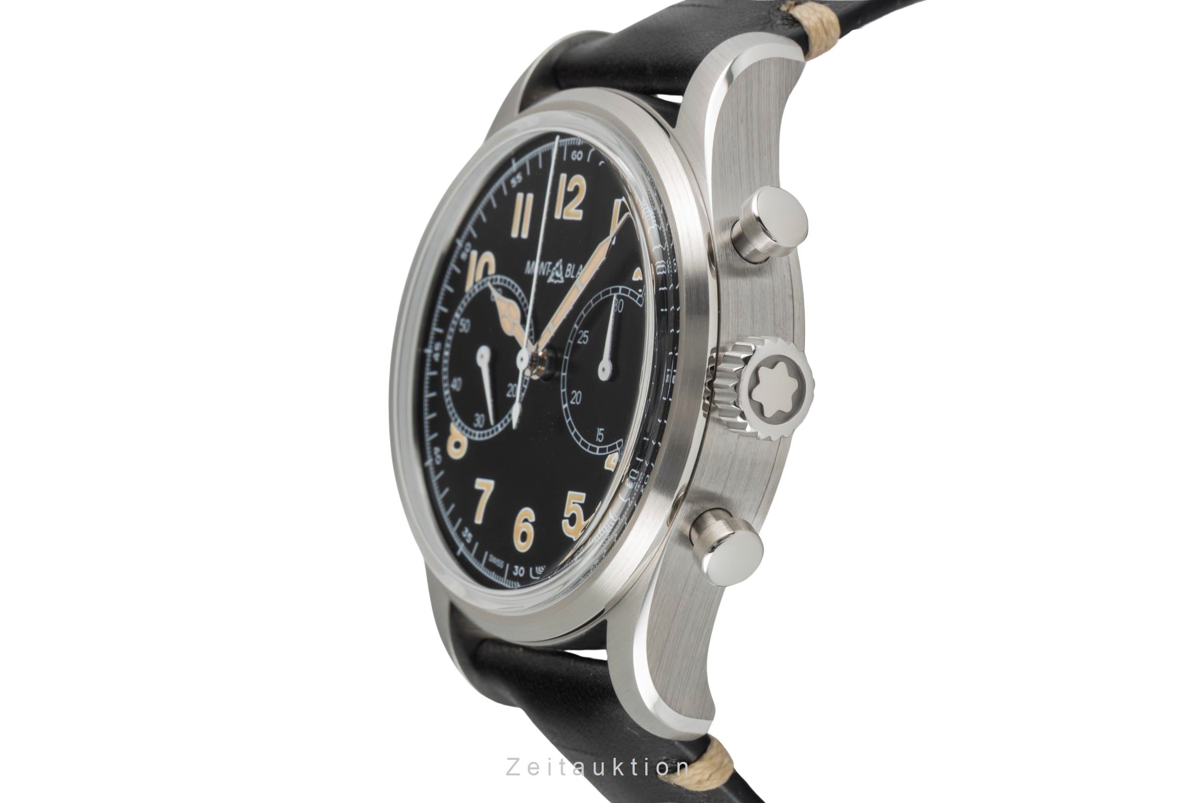 Montblanc 1858 cronógrafo acero automático reloj para caballeros MB117836, 7456  [2604090]