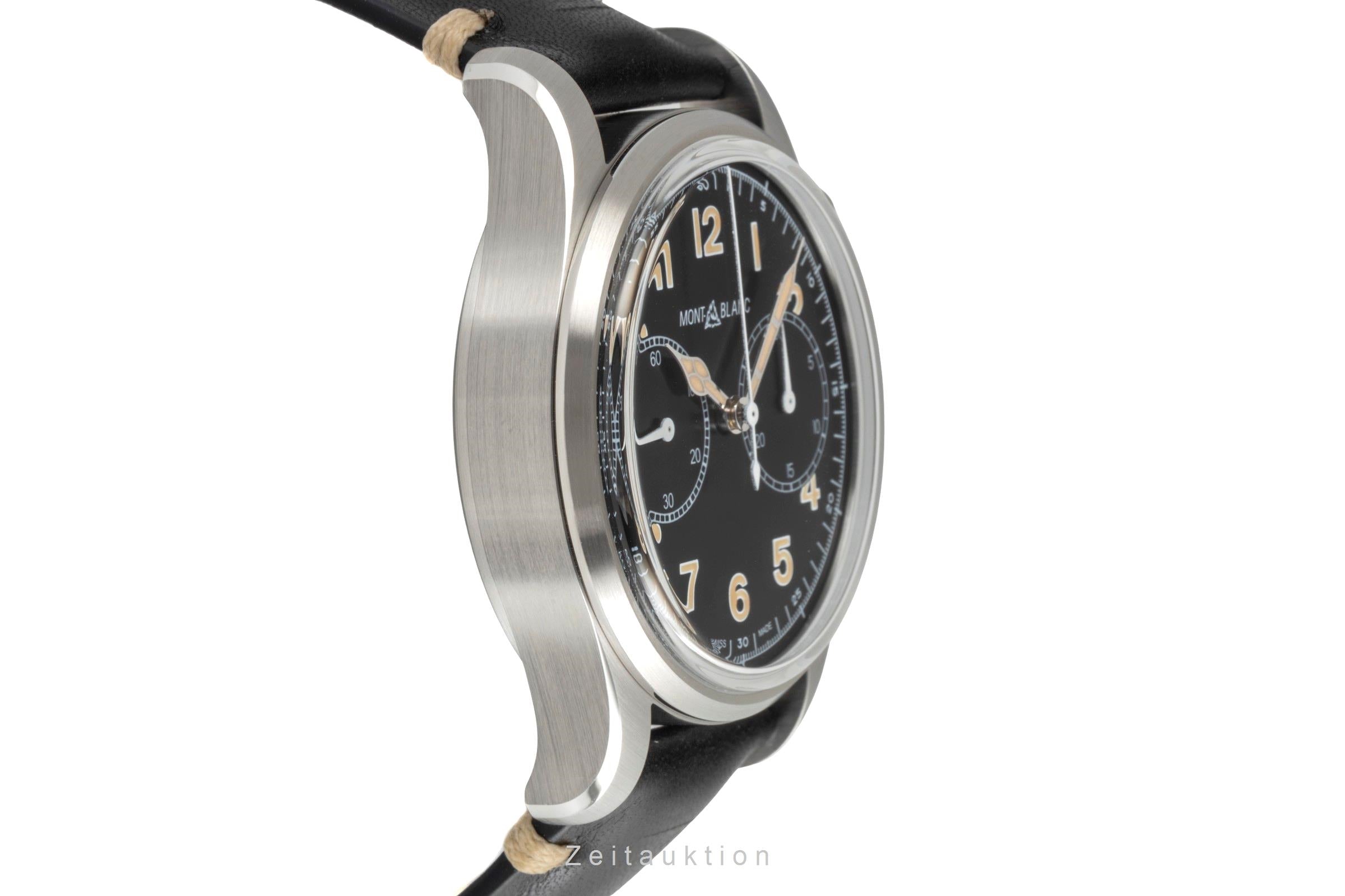 Montblanc 1858 cronógrafo acero automático reloj para caballeros MB117836, 7456  [2604090]