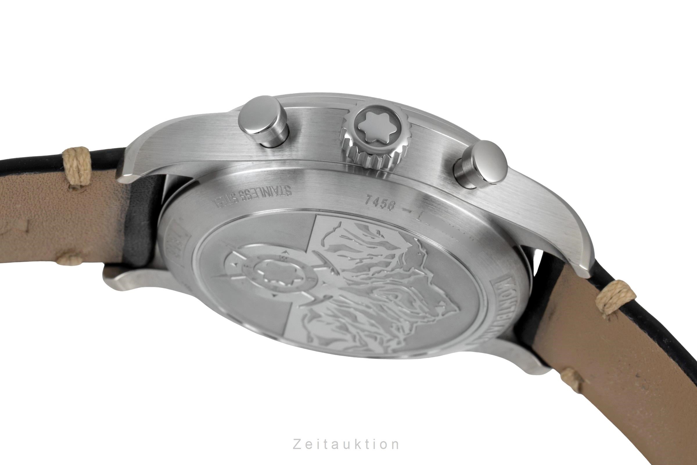 Montblanc 1858 cronógrafo acero automático reloj para caballeros MB117836, 7456  [2604090]