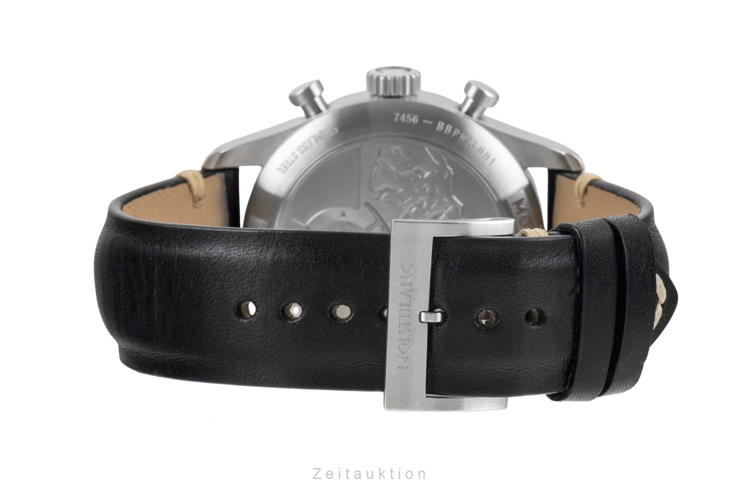 Montblanc 1858 cronógrafo acero automático reloj para caballeros MB117836, 7456  [2604090]