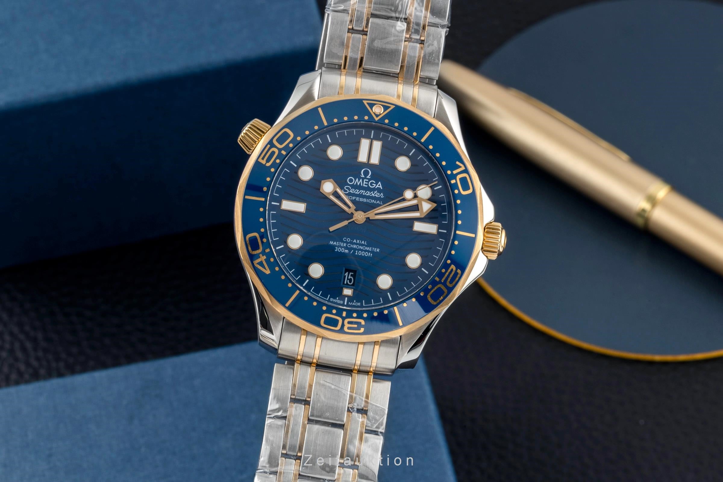 Omega Seamaster acier / or  automatique montre pour hommes 210.20.42.20.03.001 LP: 14200EUR  [2604095]