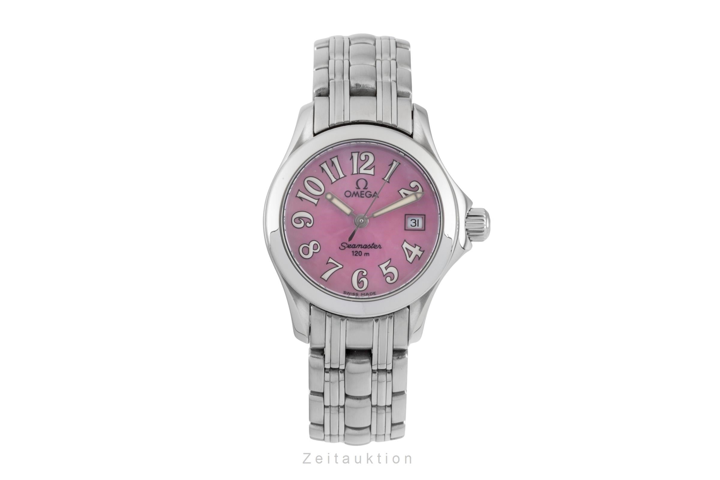 Omega Seamaster Pink MOP Dial Stahl Quarz Damenuhr Ref. 2581.66  [2604097]