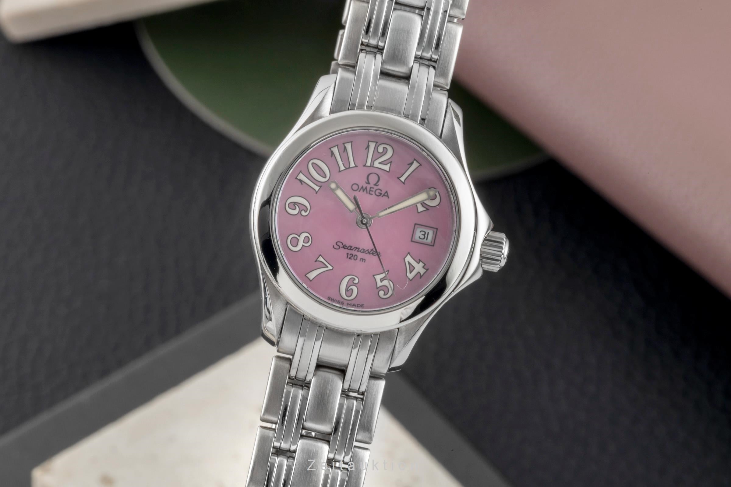 Omega Seamaster Pink MOP Dial Stahl Quarz Damenuhr Ref. 2581.66  [2604097]