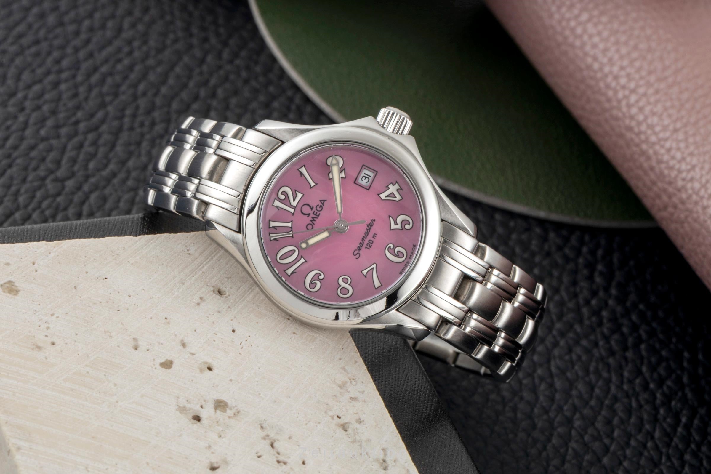 Omega Seamaster Pink MOP Dial Stahl Quarz Damenuhr Ref. 2581.66  [2604097]