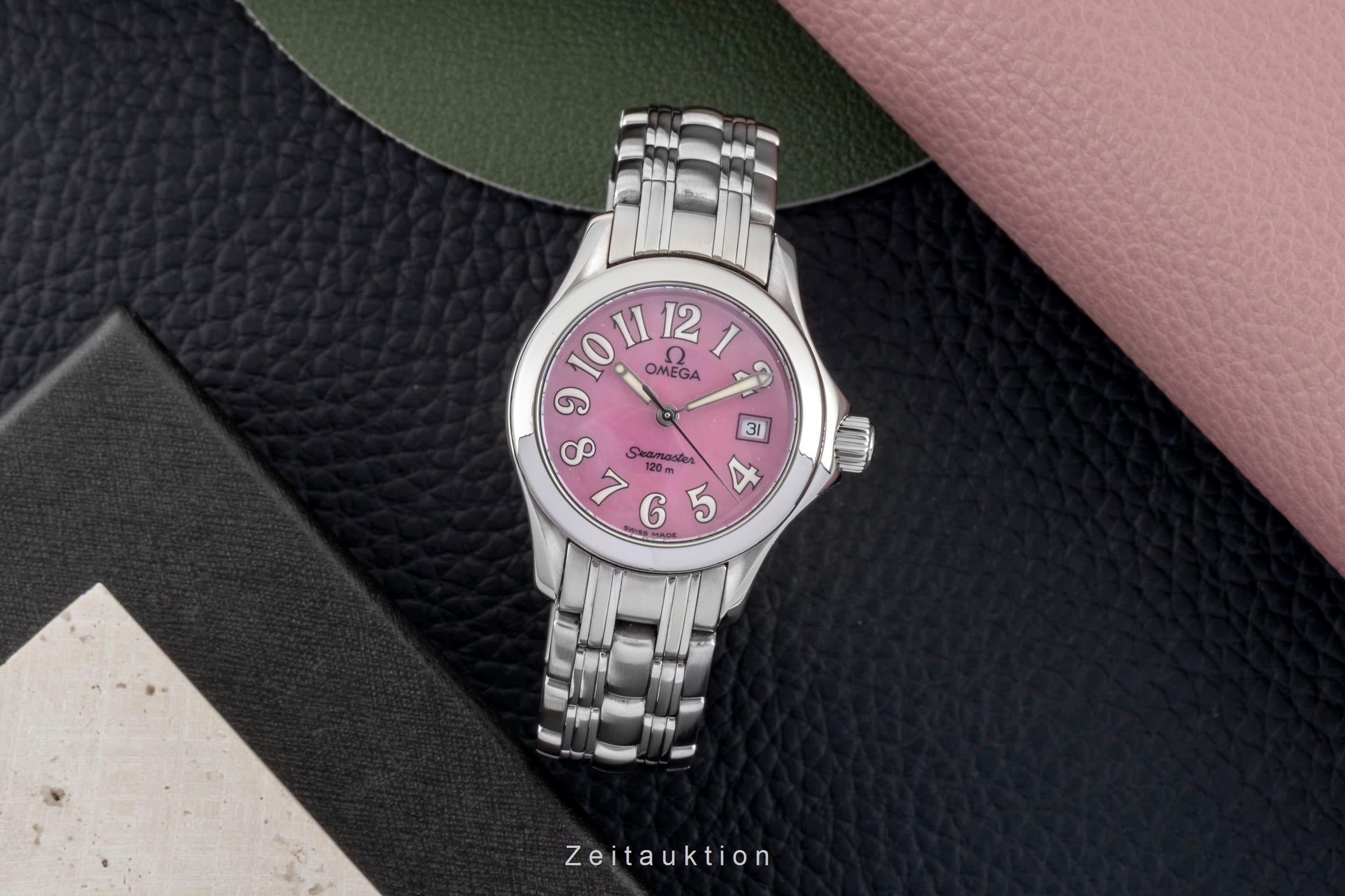 Omega Seamaster Pink MOP Dial Stahl Quarz Damenuhr Ref. 2581.66  [2604097]