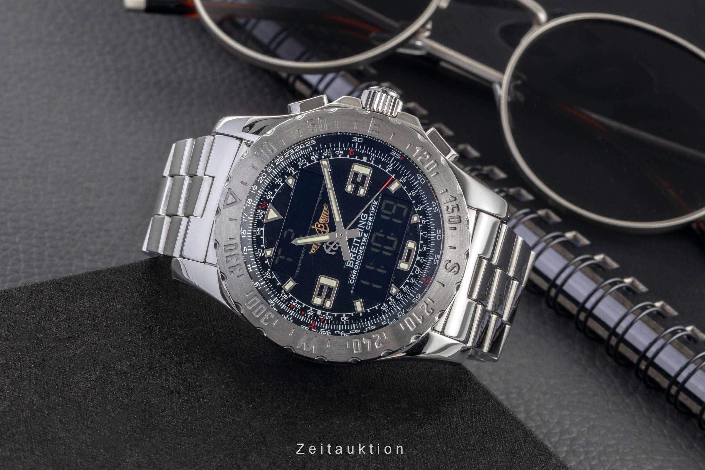 Breitling Airwolf Chronograph Black Dial Edelstahl Quarz Herrenuhr Ref. A78363 [2604103]
