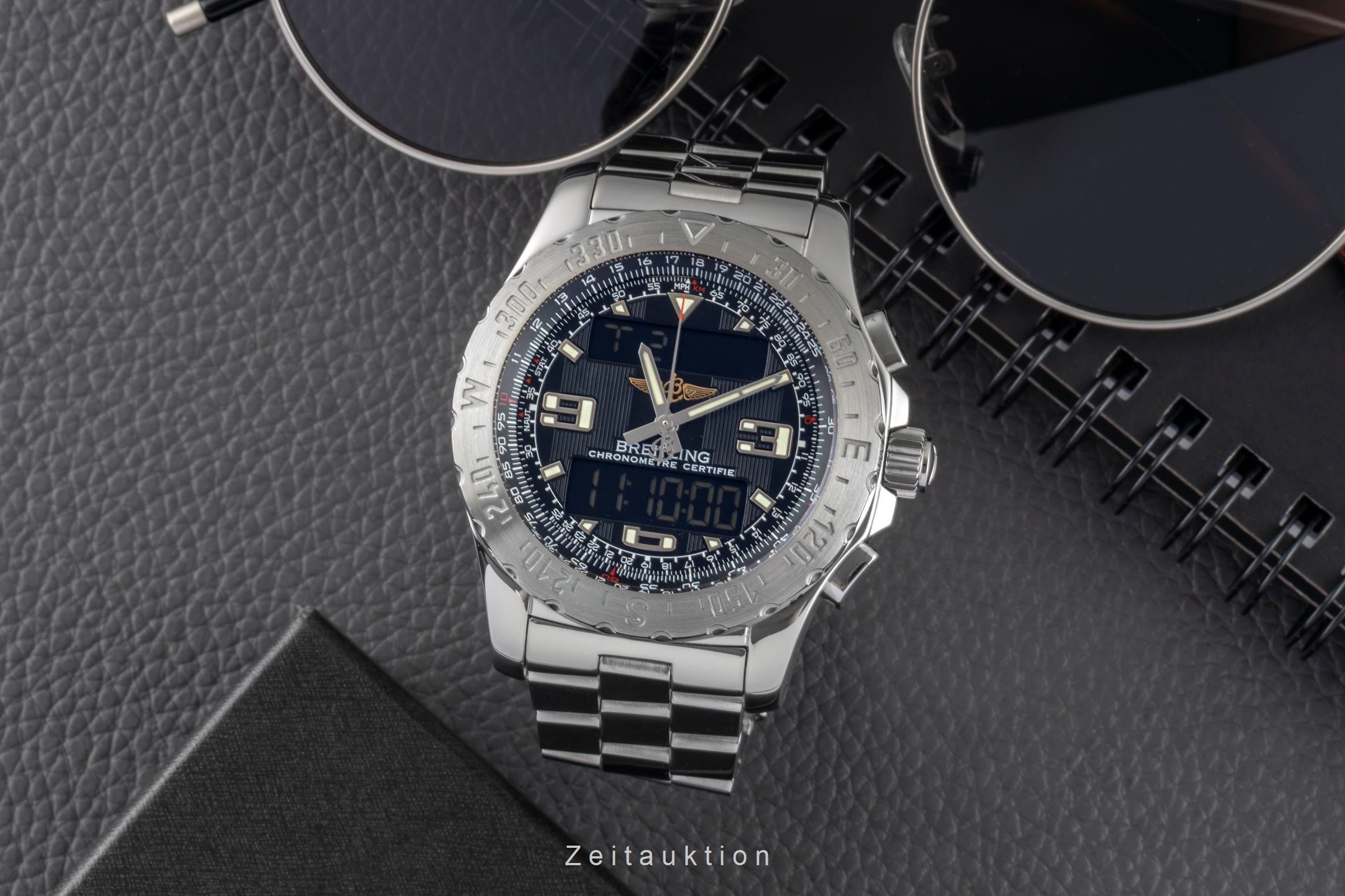 Breitling Airwolf Chronograph Black Dial Edelstahl Quarz Herrenuhr Ref. A78363 [2604103]