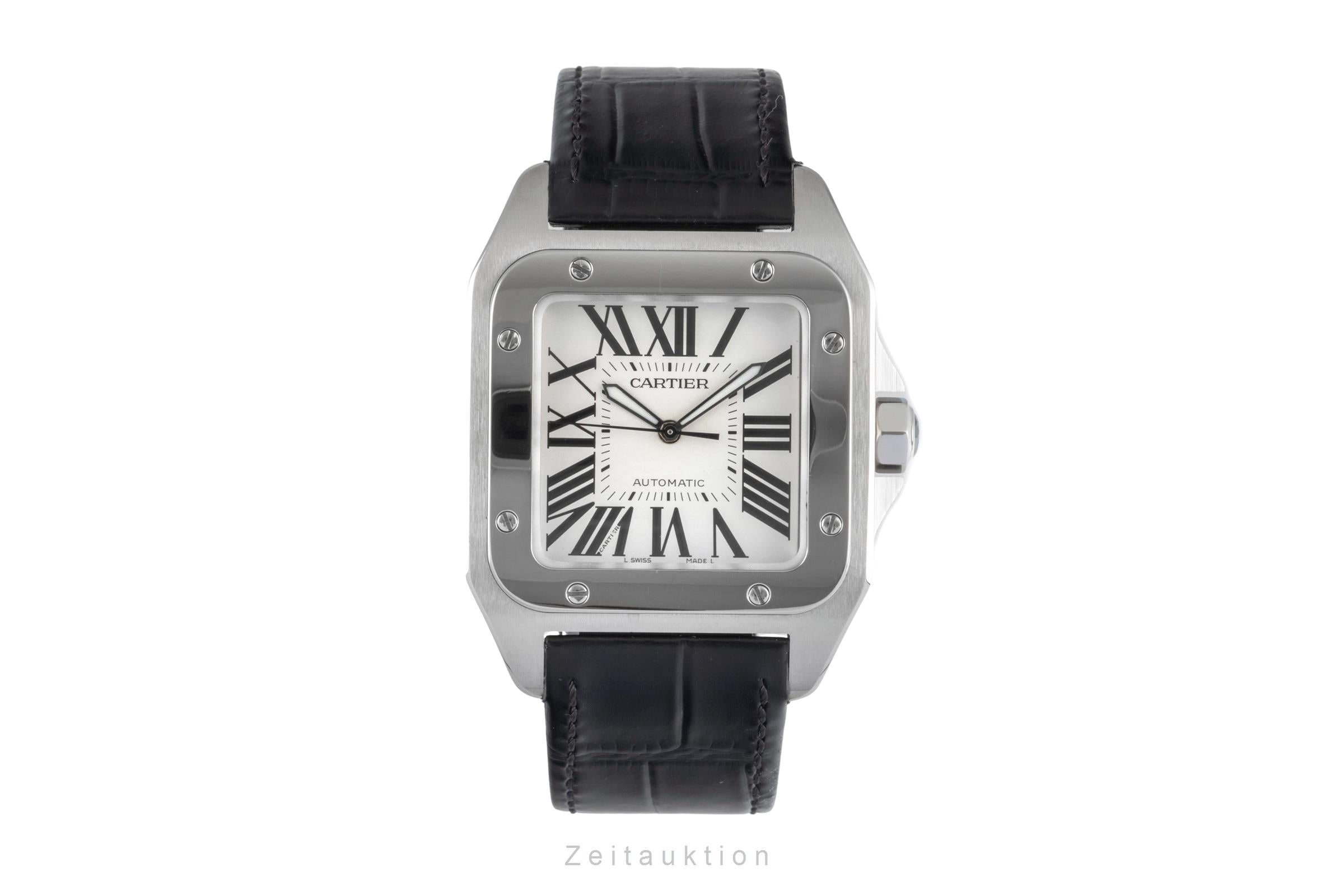 Cartier Santos 100 steel automatic men's watch W20073X8, 2656  [2604106]