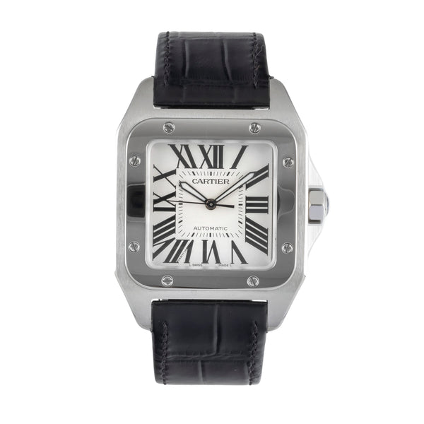 Cartier Santos 100 steel automatic men's watch W20073X8, 2656  [2604106]