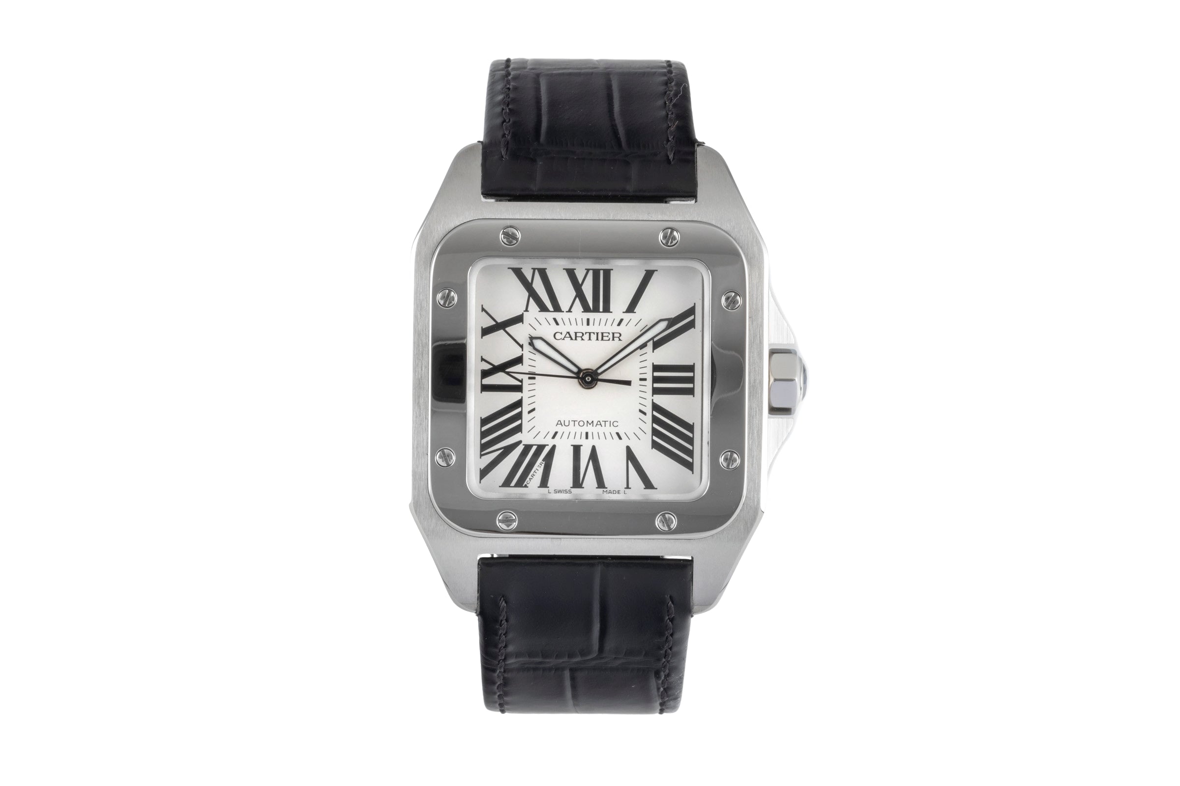 Cartier Santos 100 acero automático reloj para caballeros W20073X8, 2656  [2604106]