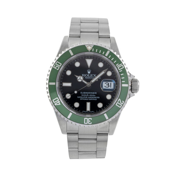 Rolex Submariner steel automatic men's watch 16610LV  [2604111]