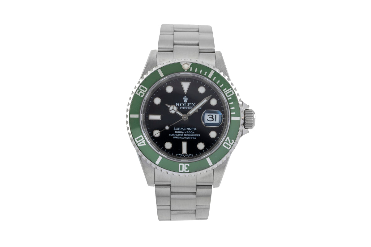 Rolex Submariner steel automatic men's watch 16610LV  [2604111]