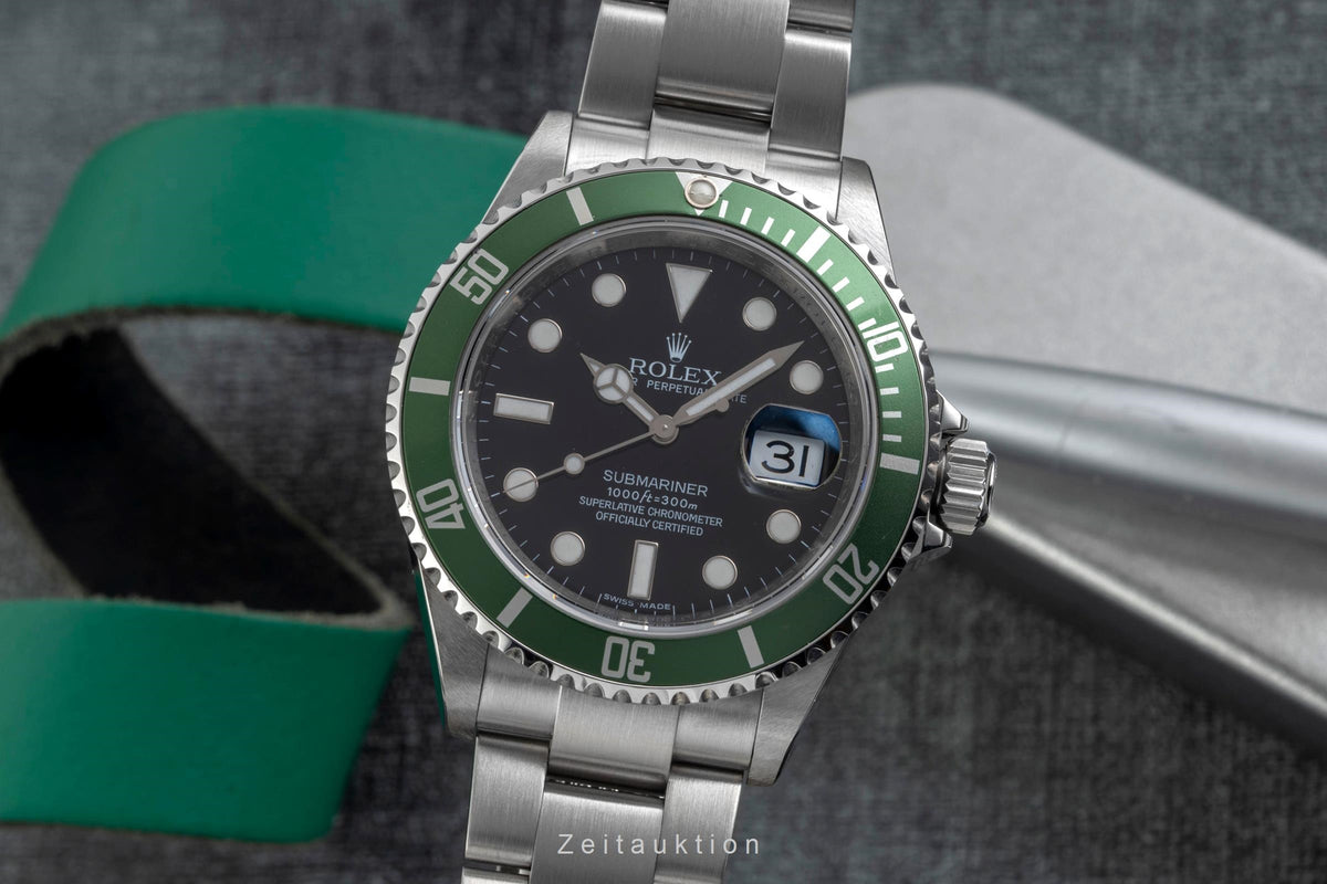 Rolex Submariner steel automatic men's watch 16610LV  [2604111]
