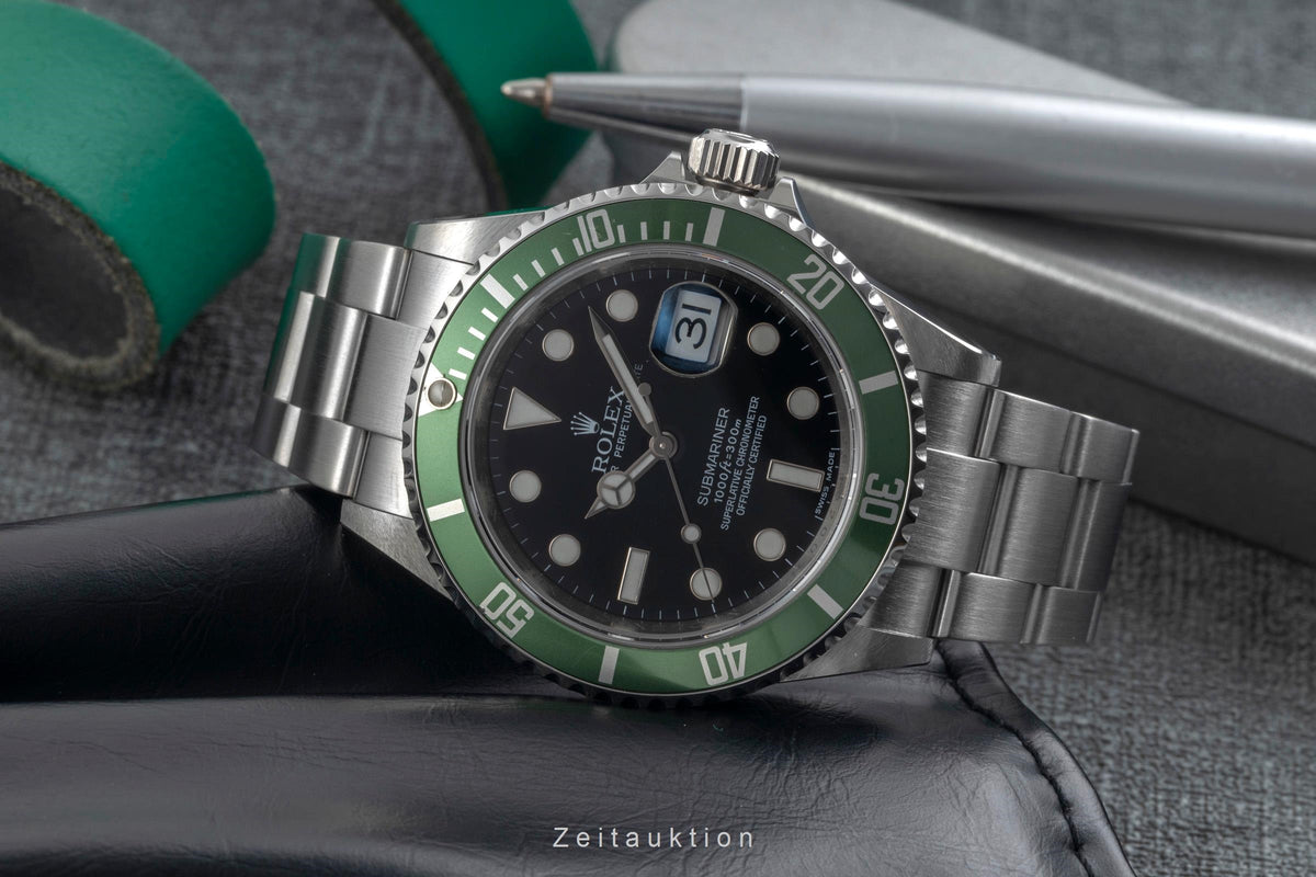 Rolex Submariner steel automatic men's watch 16610LV  [2604111]