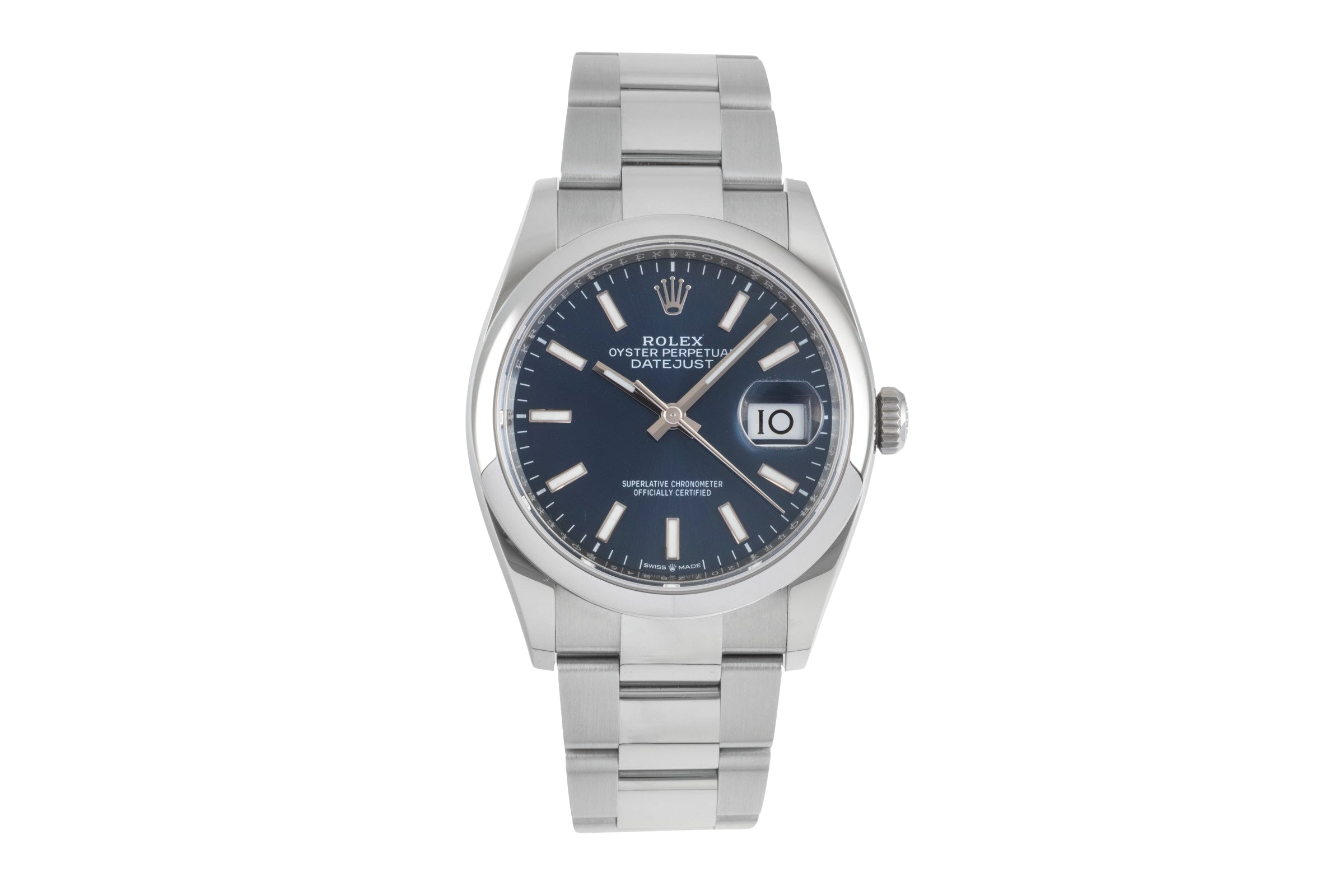 Rolex Datejust 36 Blue Dial Oyster Stahl Automatik Herrenuhr Ref 126200 B&P 2023 [2604120]
