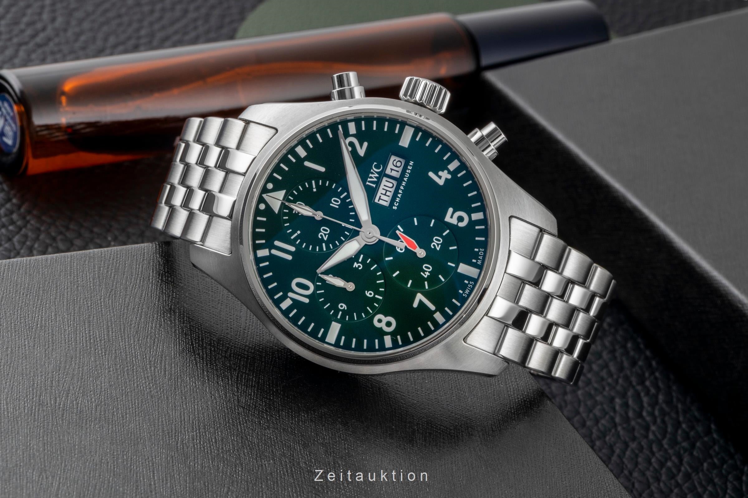 IWC Fliegerchronograph cronógrafo acero automático reloj para caballeros IW388104 LP: 8600EUR  [2604122]
