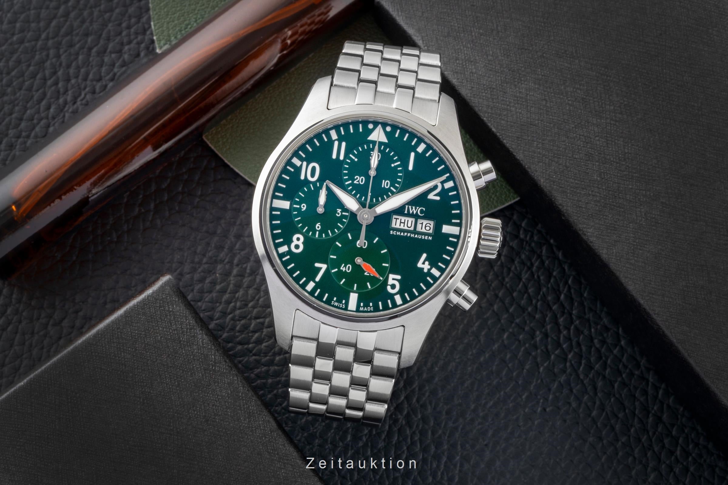 IWC Fliegerchronograph cronógrafo acero automático reloj para caballeros IW388104 LP: 8600EUR  [2604122]