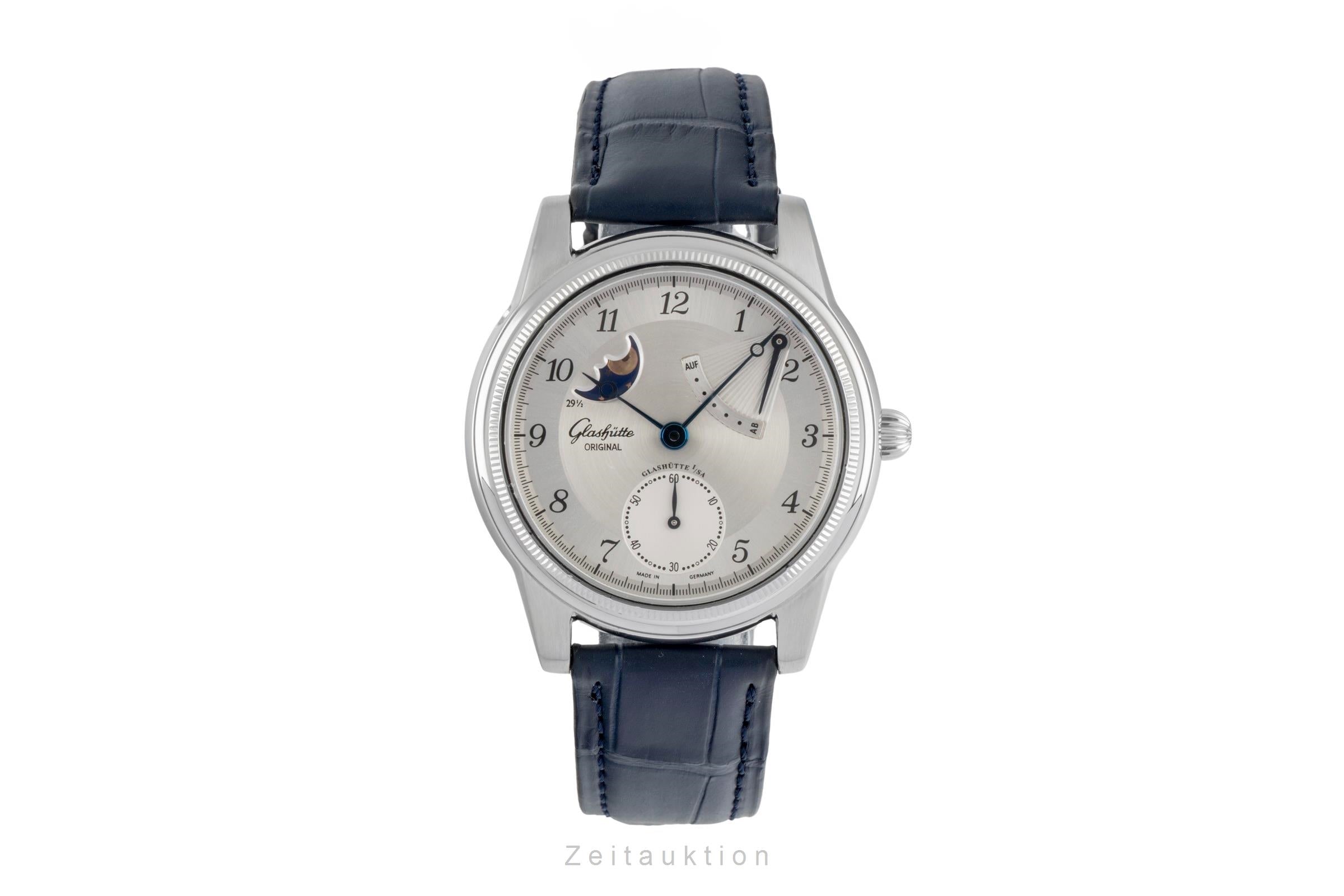 Glashütte 1845 acero cuerda manual reloj para caballeros 49-03-03-01-04  [2604128]