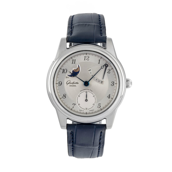 Glashütte 1845 acero cuerda manual reloj para caballeros 49-03-03-01-04  [2604128]