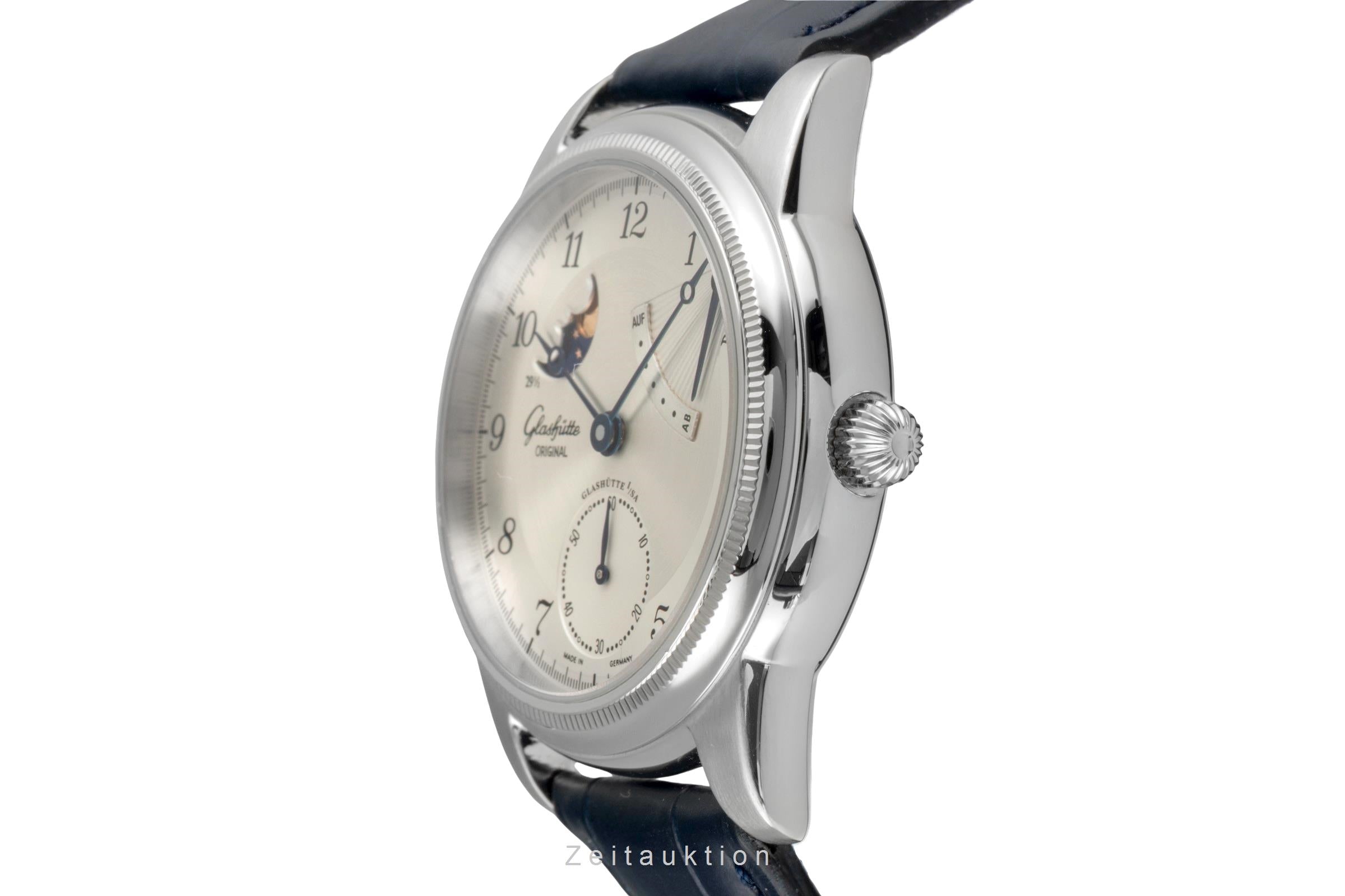 Glashütte 1845 acero cuerda manual reloj para caballeros 49-03-03-01-04  [2604128]