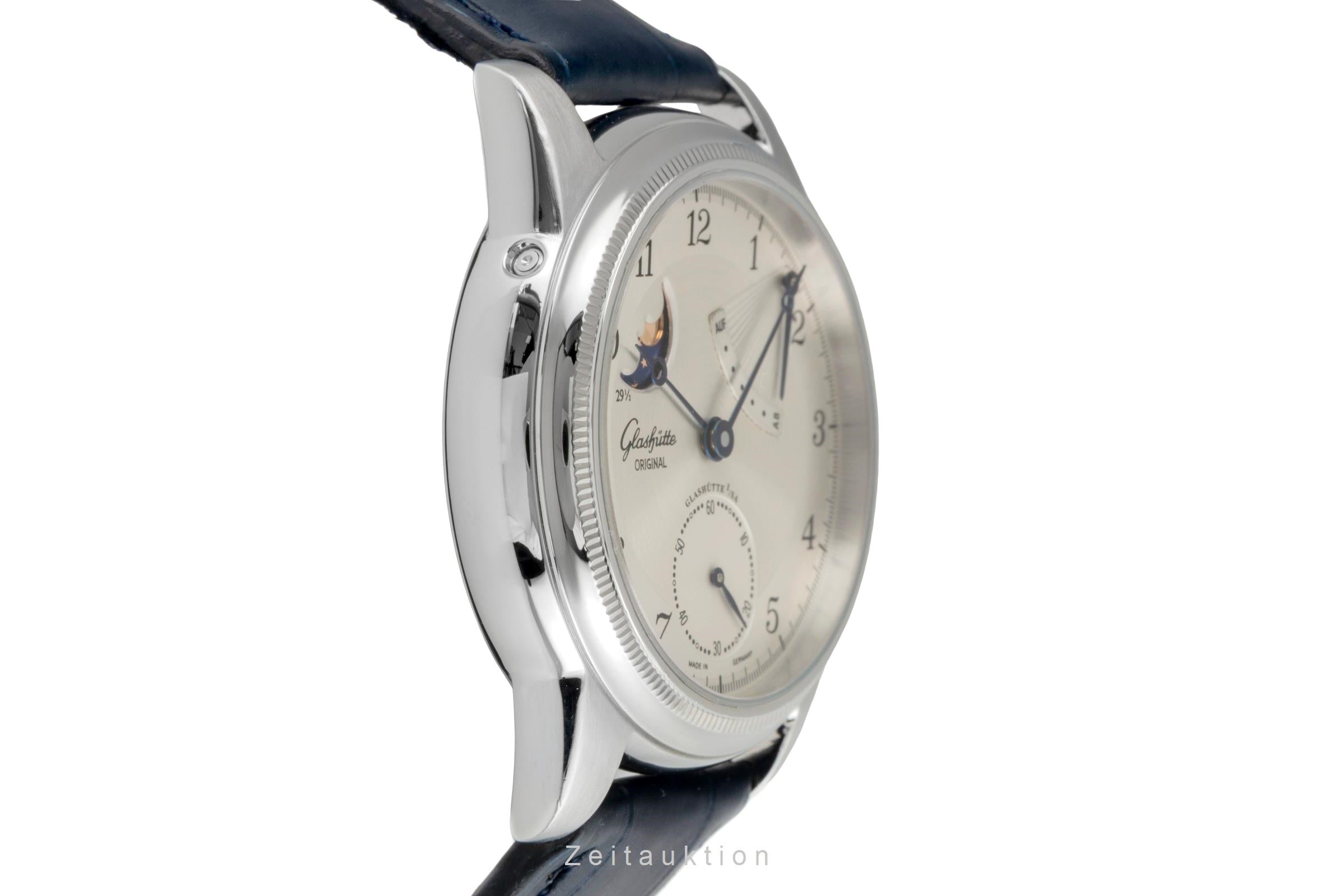 Glashütte 1845 acero cuerda manual reloj para caballeros 49-03-03-01-04  [2604128]