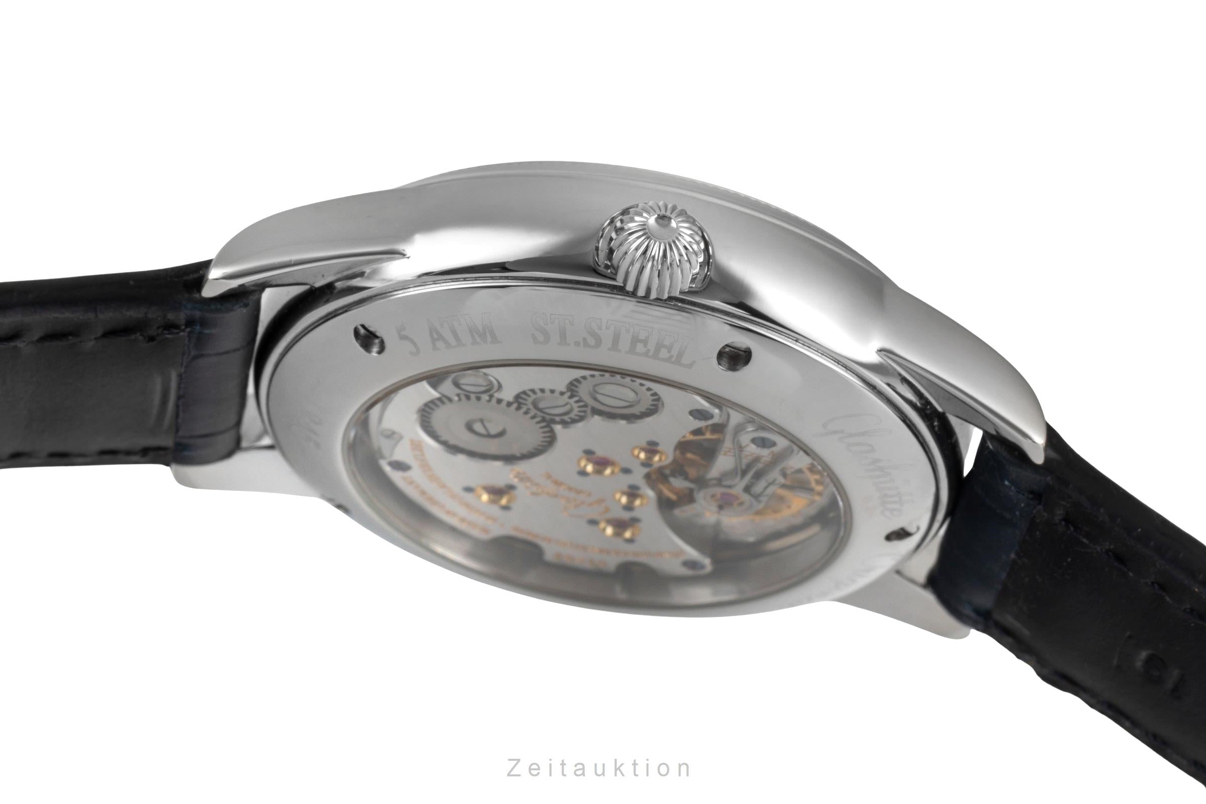 Glashütte 1845 acero cuerda manual reloj para caballeros 49-03-03-01-04  [2604128]