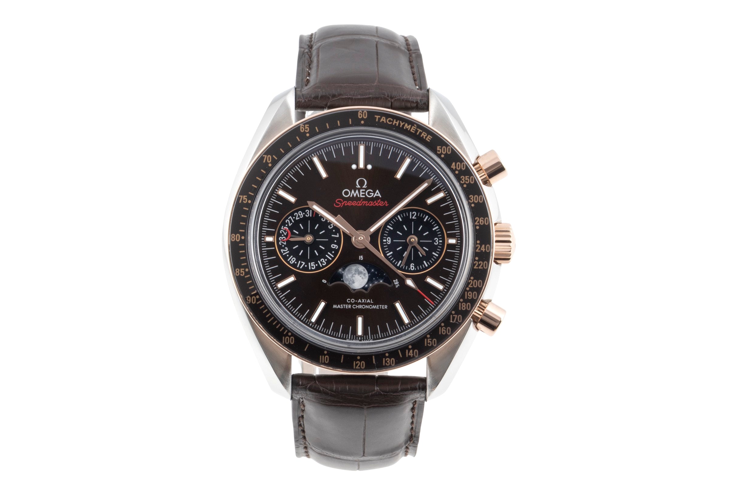 Omega Speedmaster Moonphase Stahl / Sedna Gold 304.23.44.52.13.001 NP: 17500,- € [2604129]