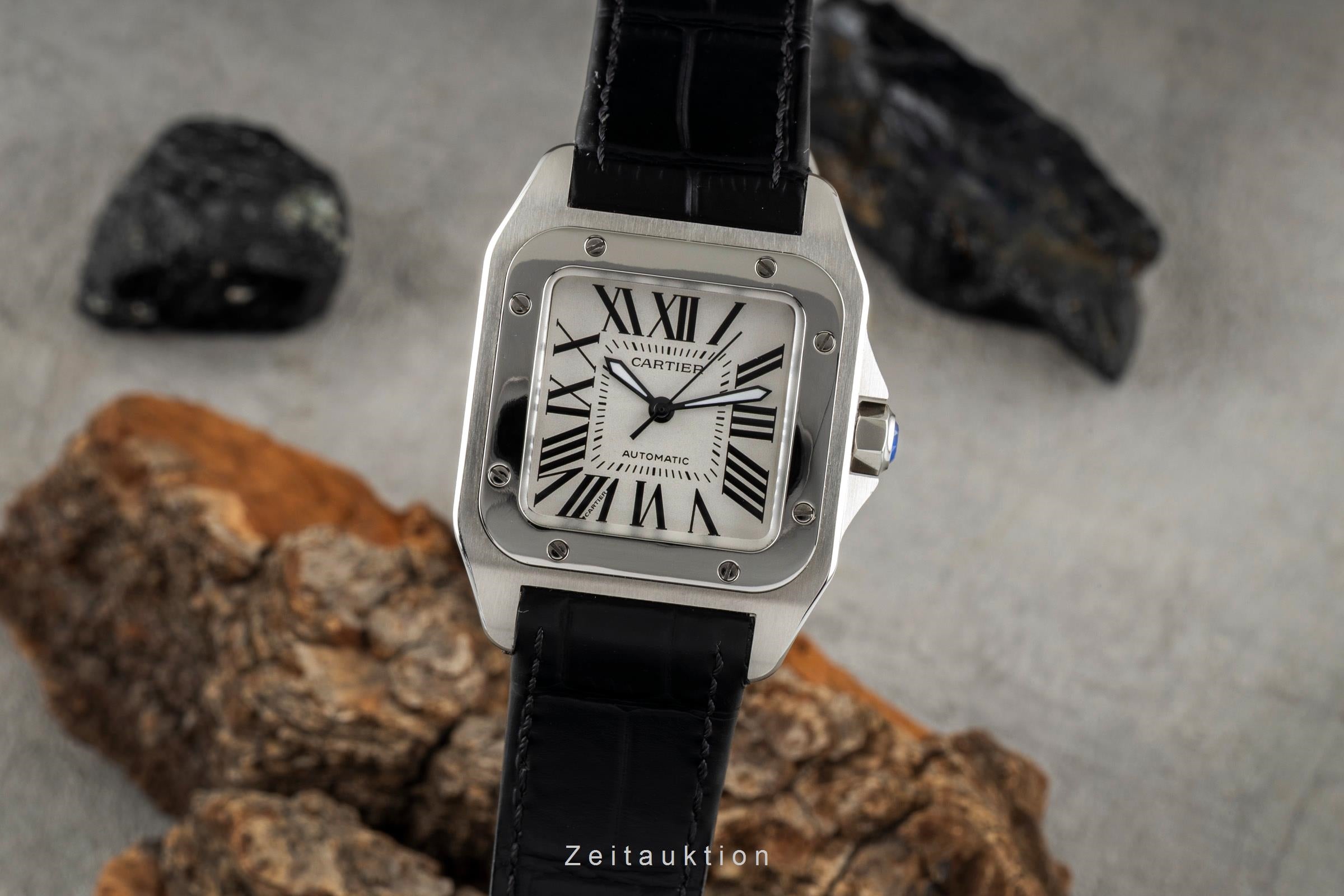 Cartier Santos 100 acciaio automatismo orologio da uomo W20106X8  [2604131]