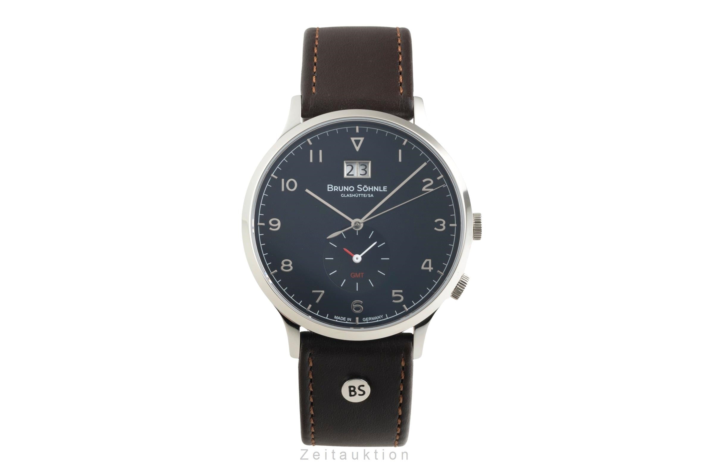 Bruno Söhnle Glashütte Brunello GMT steel quartz men's watch 17-13239-321  [2604141]