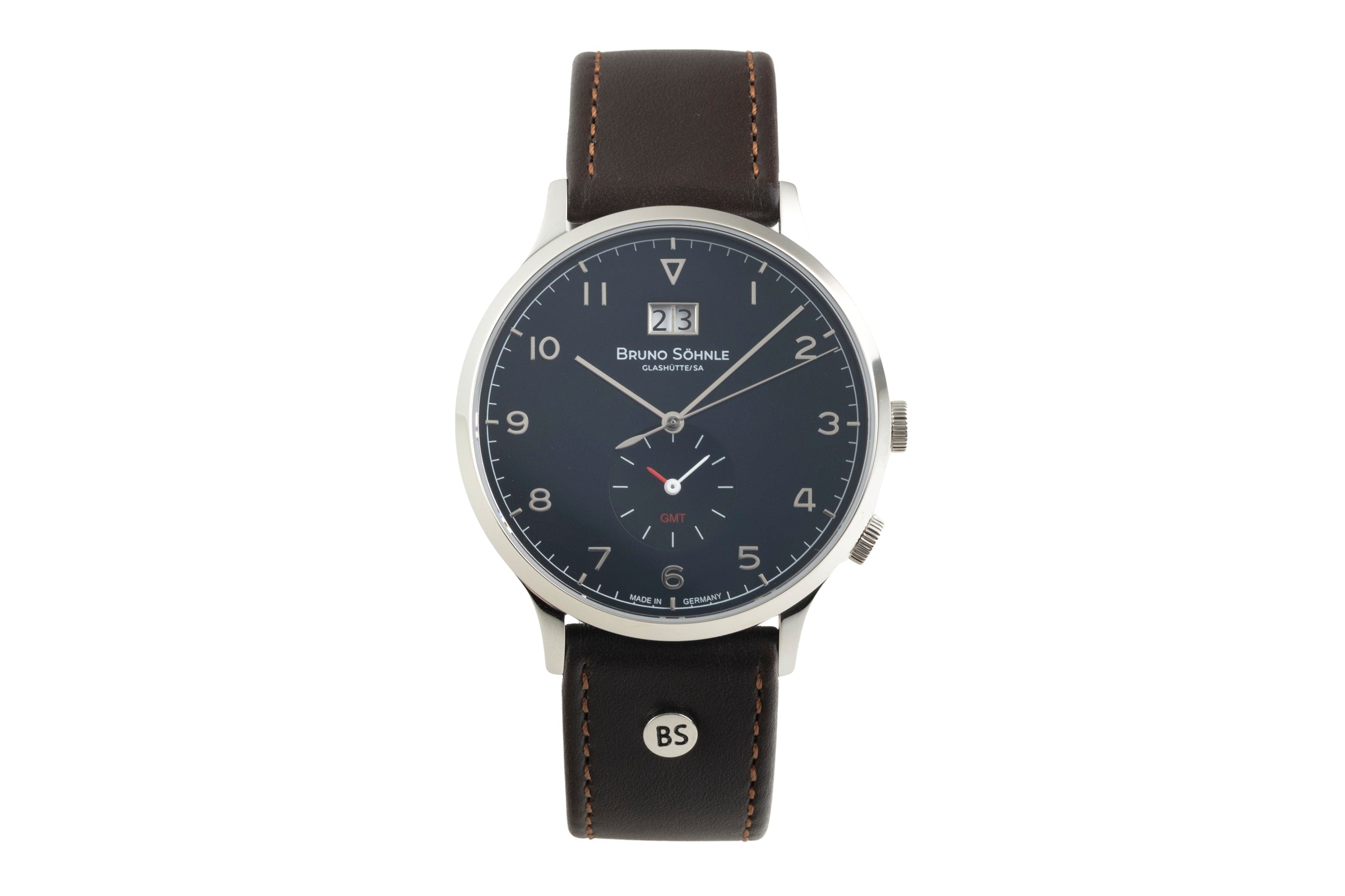 Bruno Söhnle Glashütte Brunello GMT steel quartz men's watch 17-13239-321  [2604141]