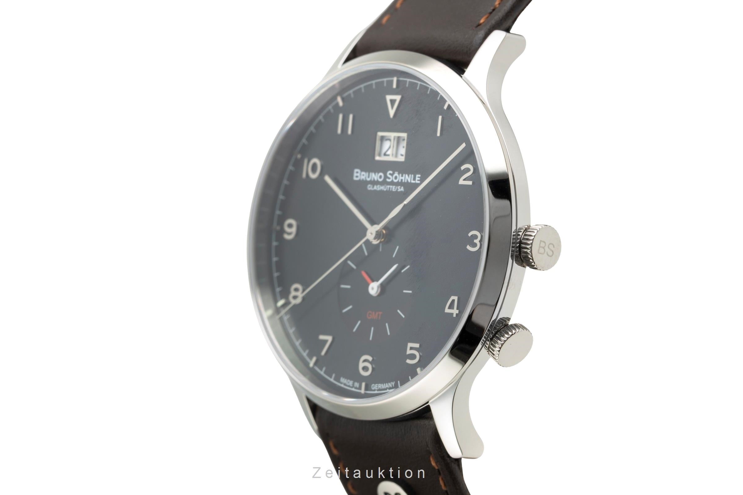 Bruno Söhnle Glashütte Brunello GMT steel quartz men's watch 17-13239-321  [2604141]