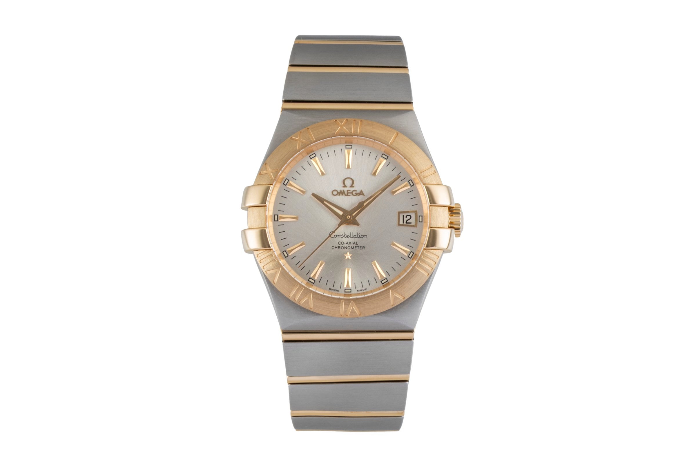 Omega Constellation Stahl / Gold Automatik Ref 123.20.35.20.02.002 Box & Papers [2604147]