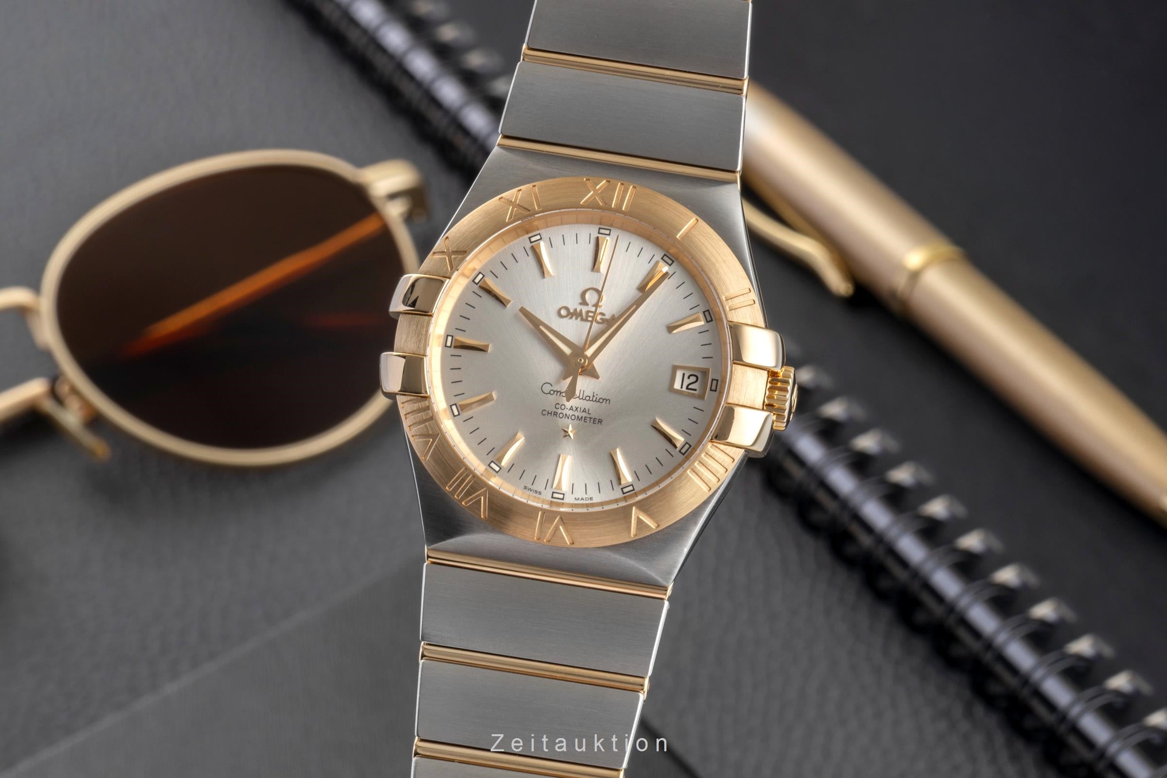 Omega Constellation acier / or  automatique montre pour hommes 123.20.35.20.02.002  [2604147]