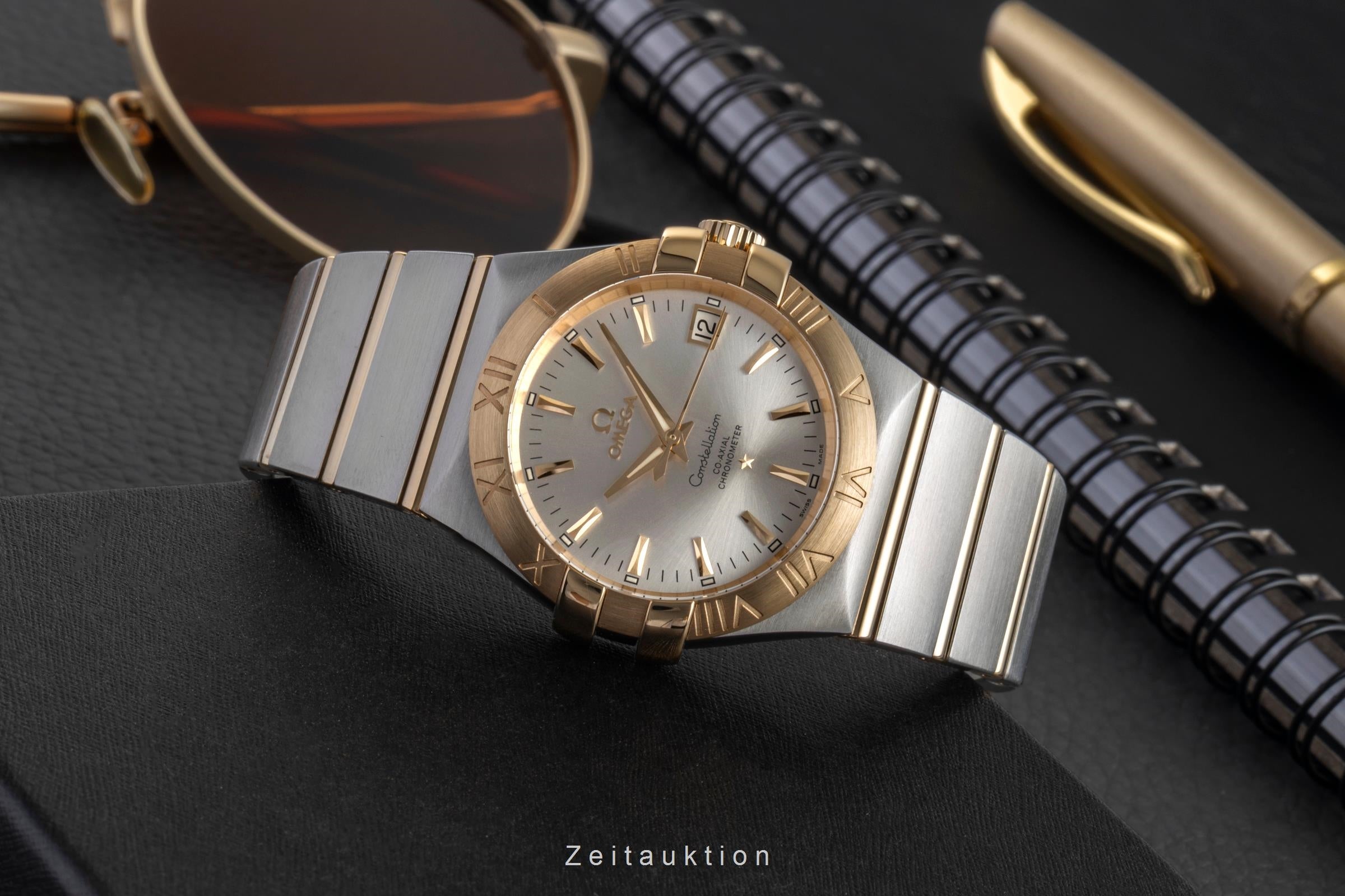 Omega Constellation acier / or  automatique montre pour hommes 123.20.35.20.02.002  [2604147]