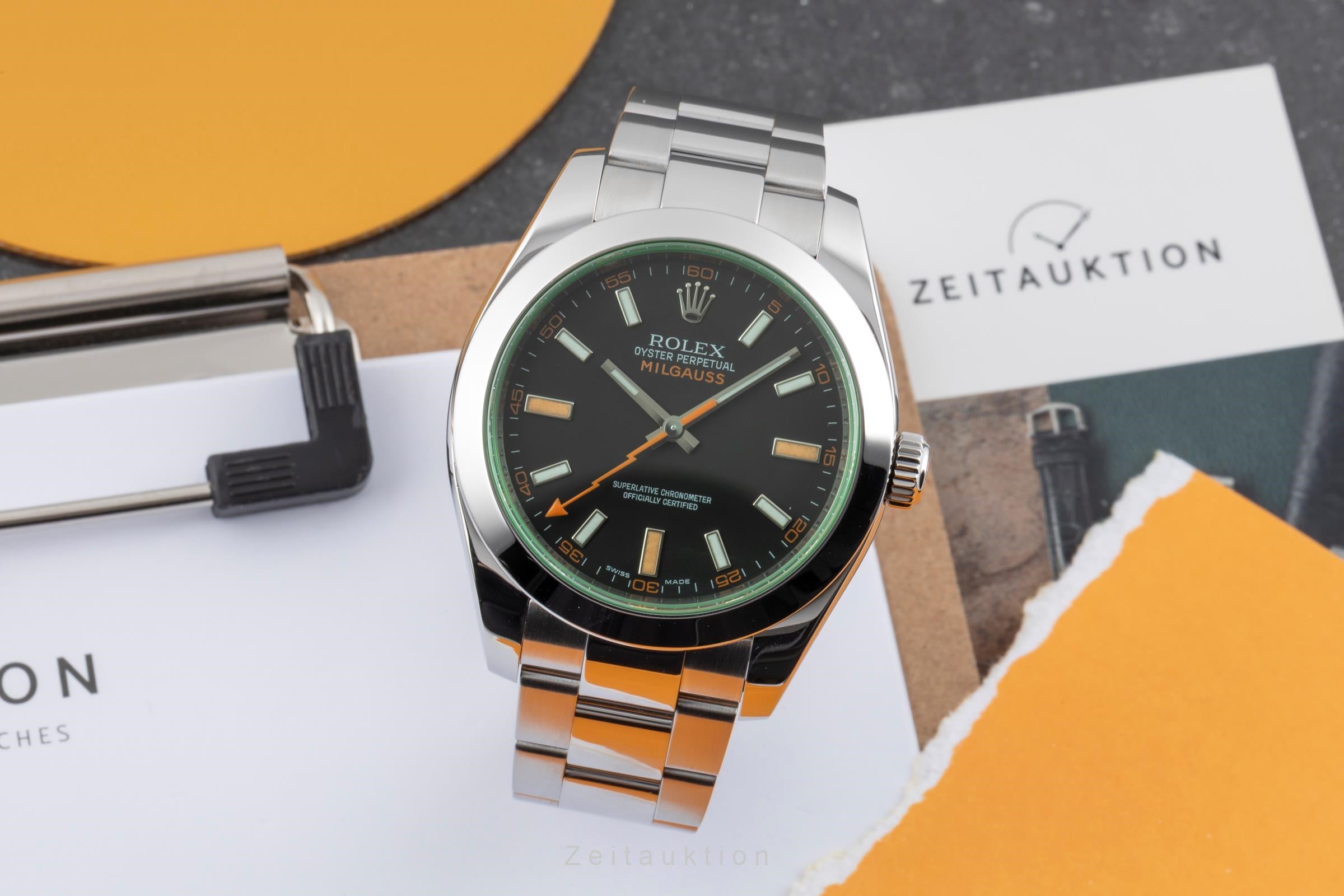 Rolex Milgauss steel automatic men's watch 116400GV  [2604148]