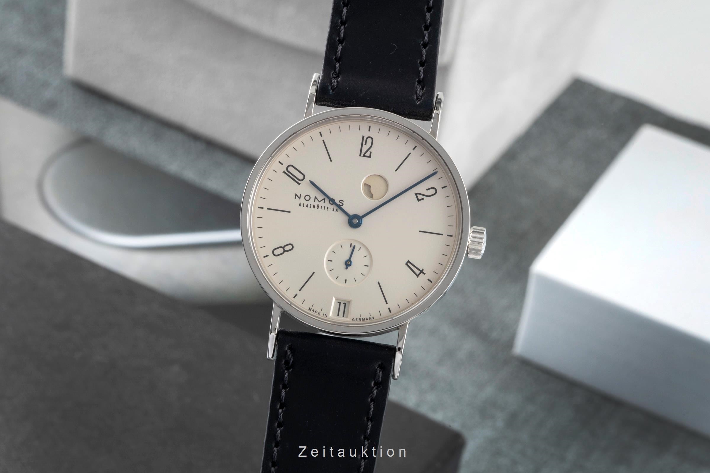 Nomos Tangente acero cuerda manual reloj para caballeros 131 LP: 3000EUR  [2604149]