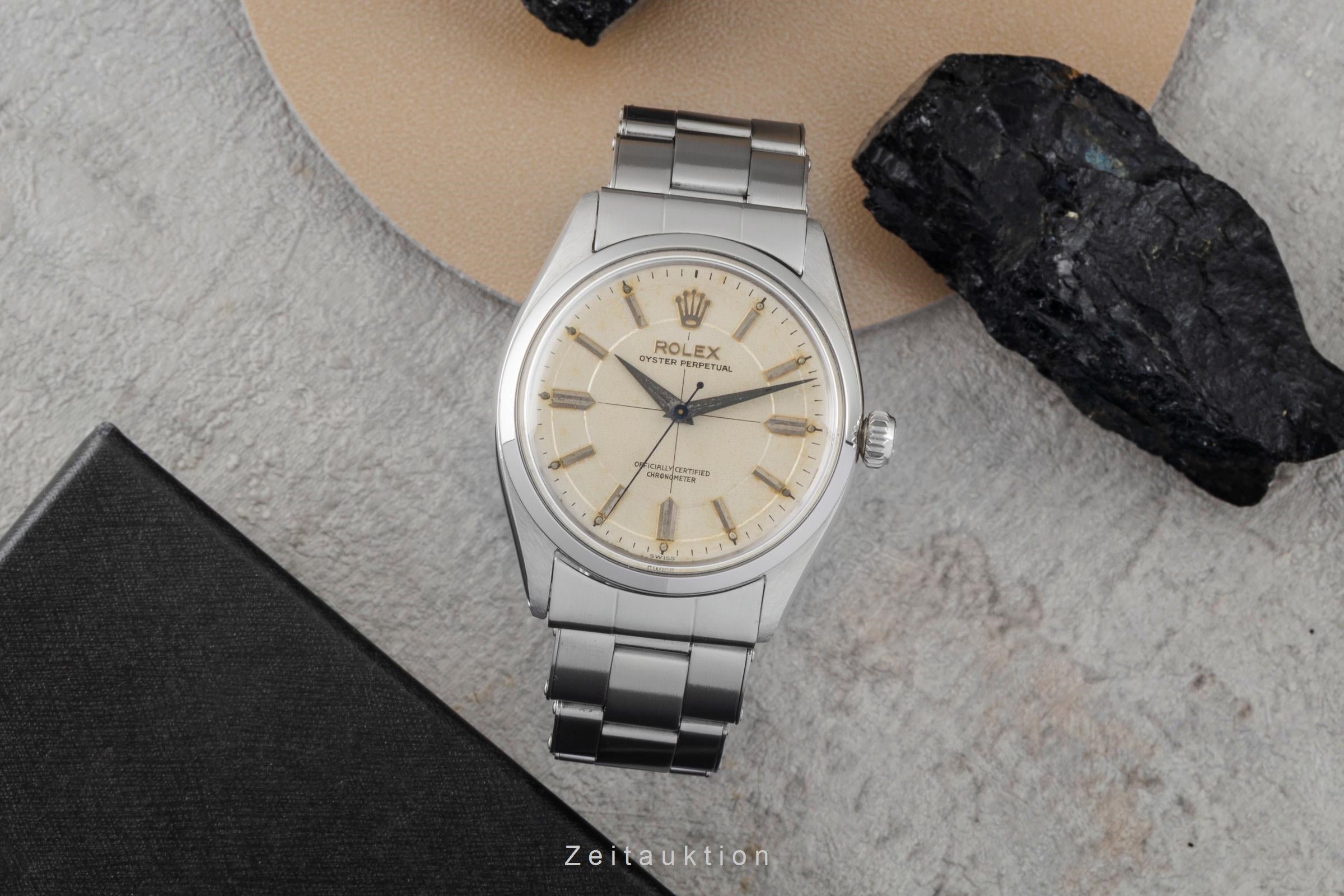 Rolex Oyster Perpetual 34 Edelstahl Automatik Herrenuhr Ref. 6564 Vintage  [2604153]