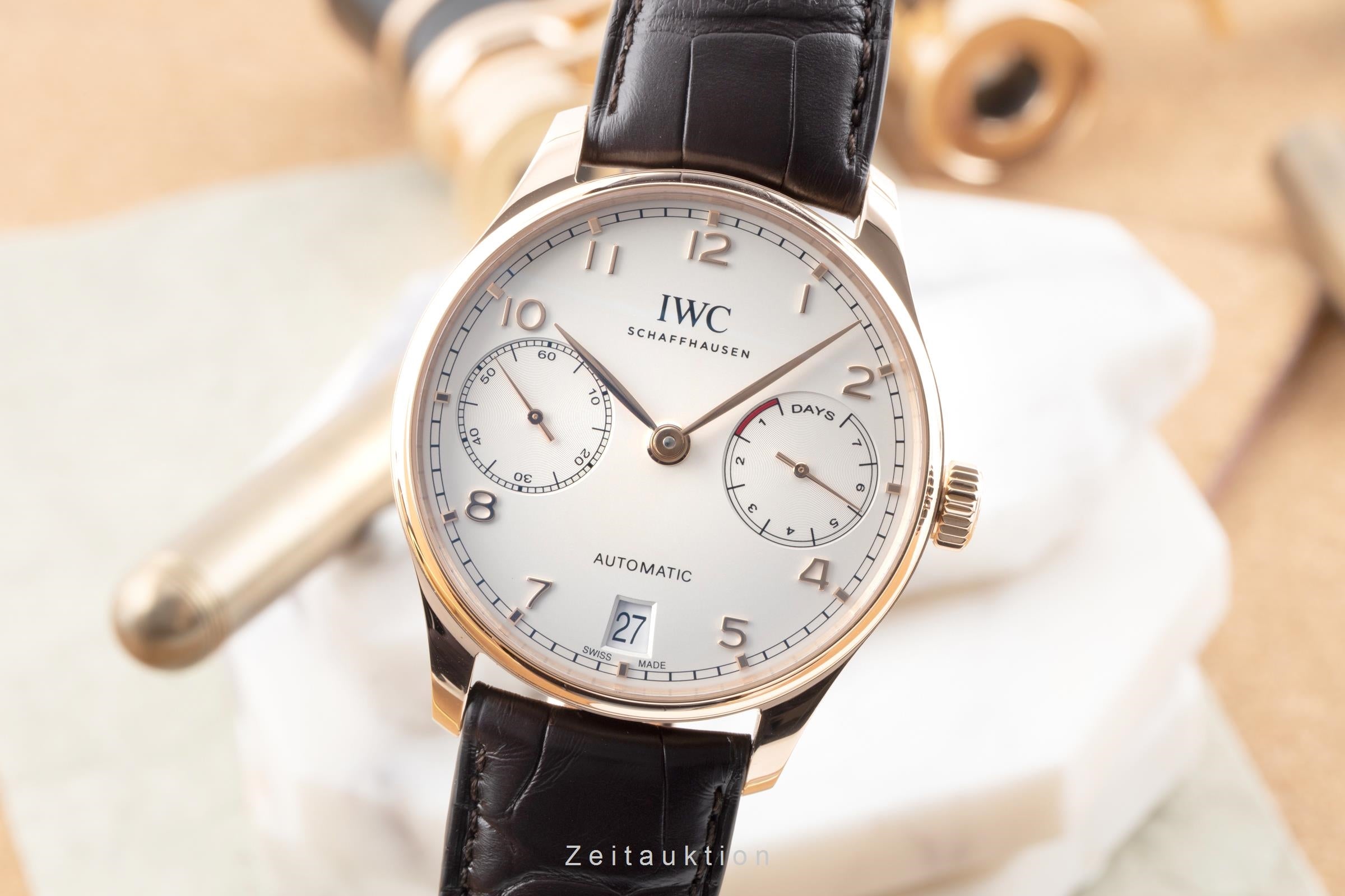 IWC Portugieser oro rosso 18 ct automatismo orologio da uomo IW500701 LP: 29100EUR  [2604154]