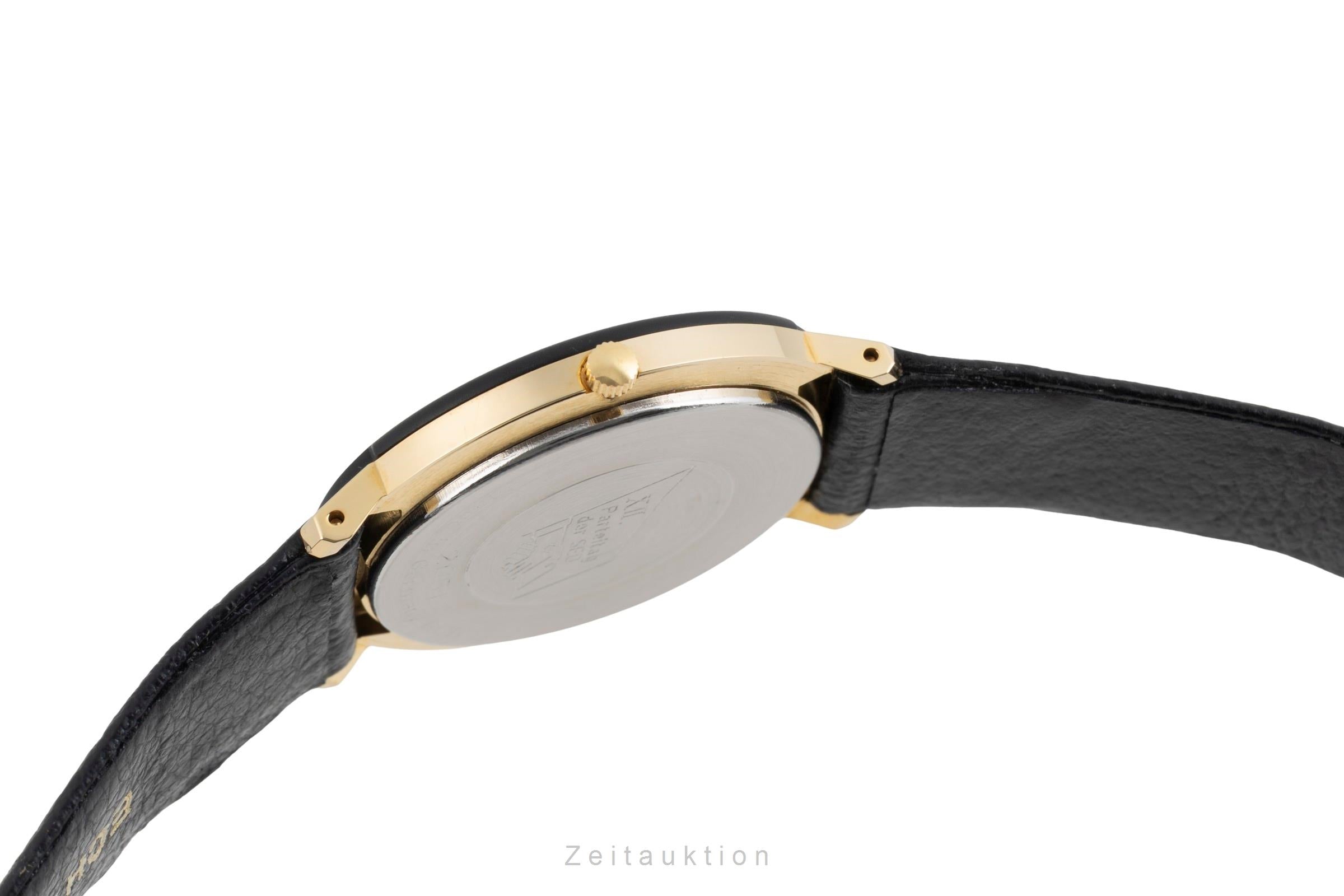 Glashütte latón bañado en oro cuarzo reloj para caballeros Vintage  [2604155]