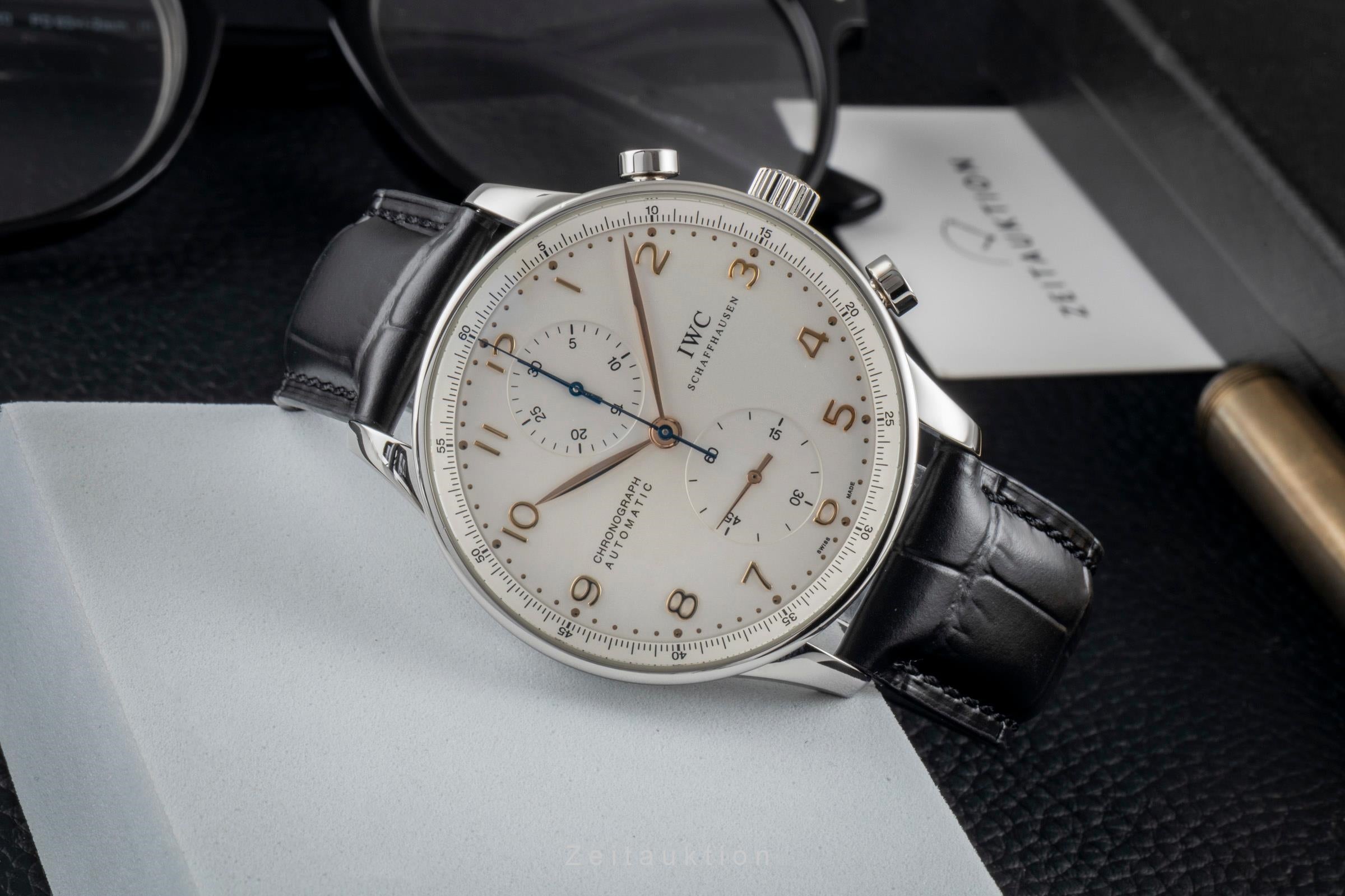IWC Portugieser cronografo acciaio automatismo orologio da uomo IW371401  [2604163]