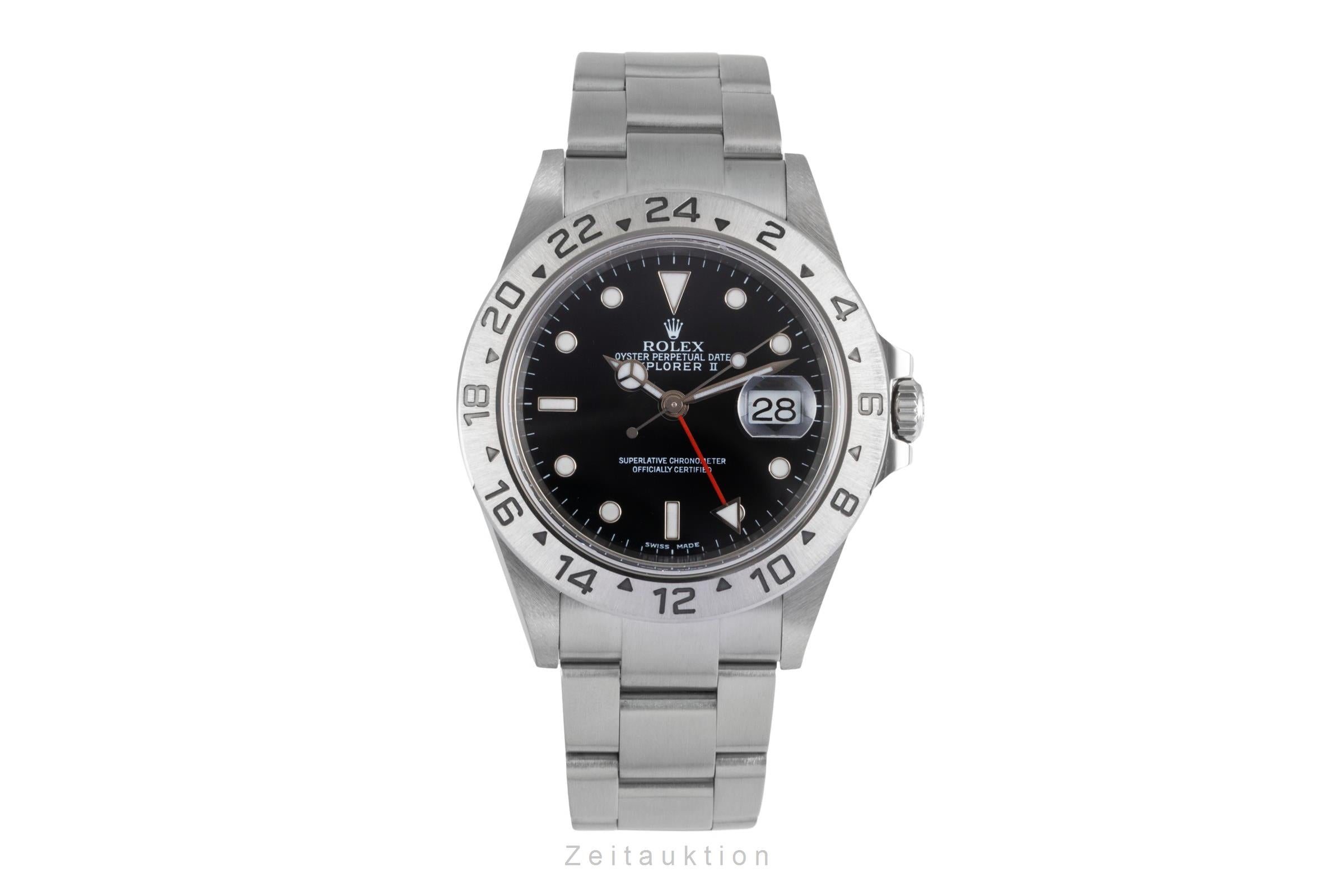 Rolex Explorer II Black Dial Oyster Stahl Automatik Herrenuhr Ref 16570T F-Serie [2604167]