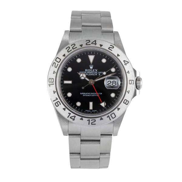 Rolex Explorer II Black Dial Oyster Stahl Automatik Herrenuhr Ref 16570T F-Serie [2604167]