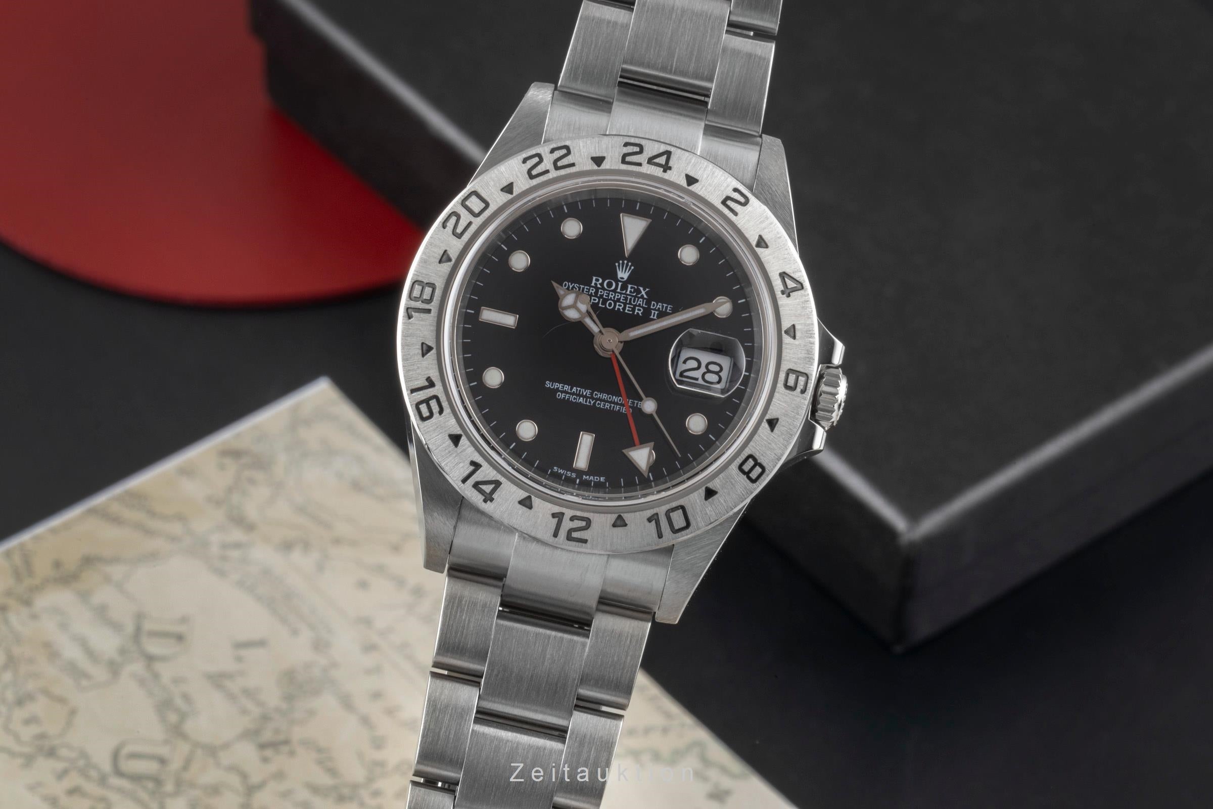 Rolex Explorer II Black Dial Oyster Stahl Automatik Herrenuhr Ref 16570T F-Serie [2604167]