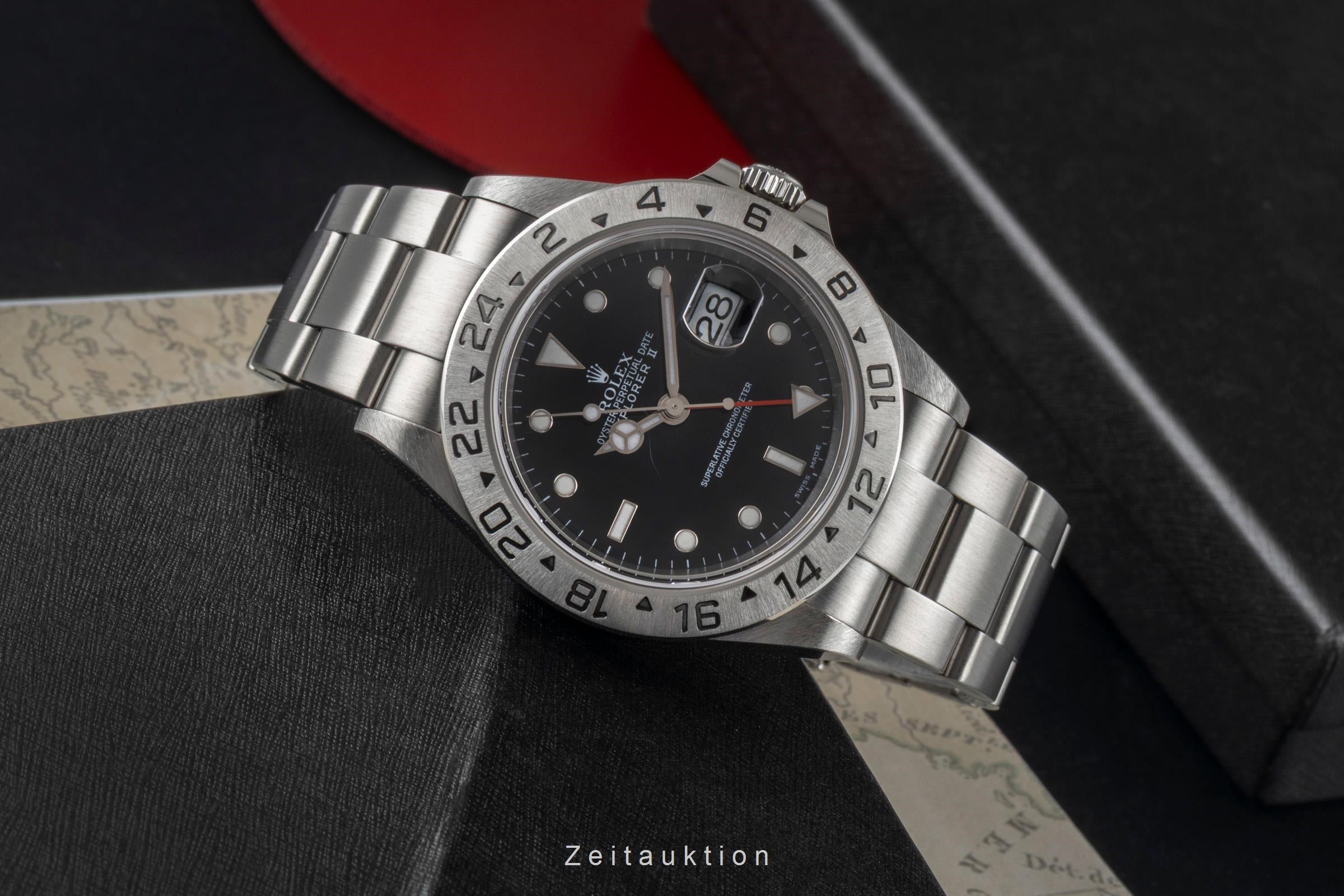 Rolex Explorer II Black Dial Oyster Stahl Automatik Herrenuhr Ref 16570T F-Serie [2604167]