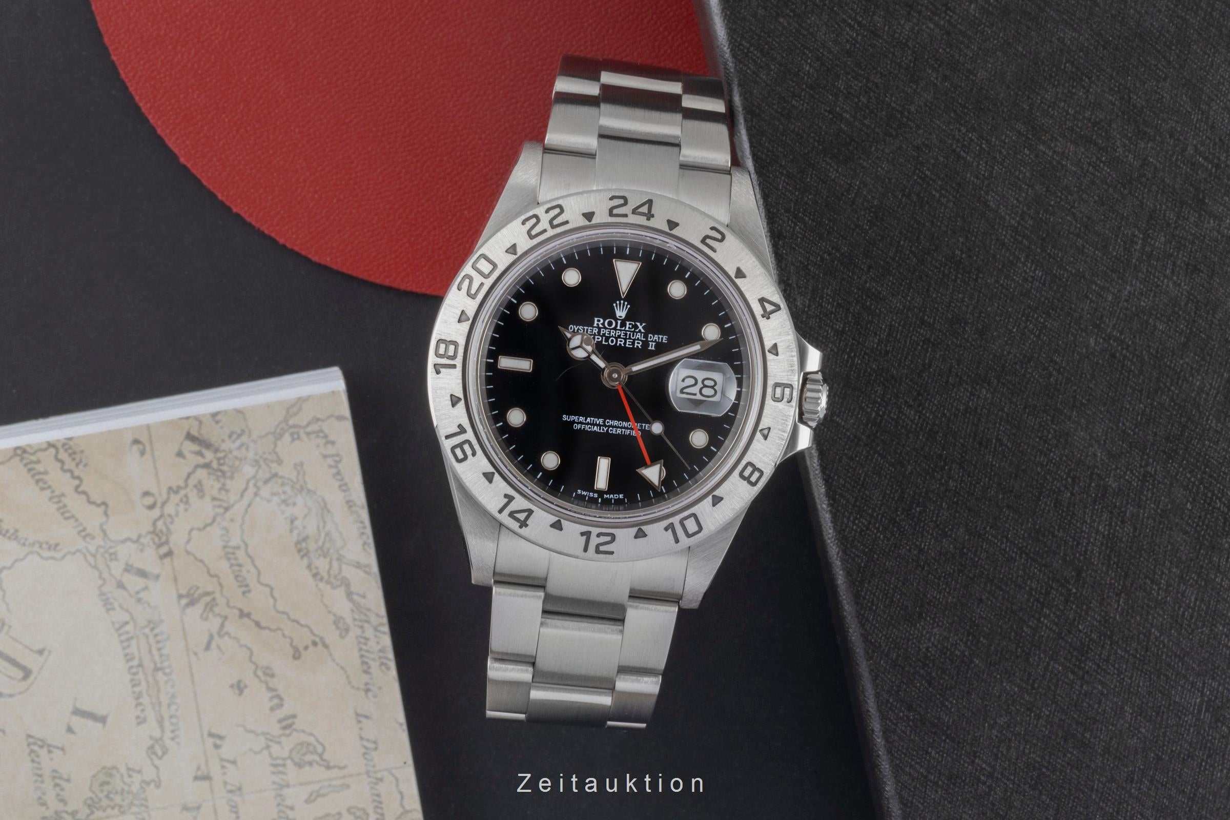 Rolex Explorer II Black Dial Oyster Stahl Automatik Herrenuhr Ref 16570T F-Serie [2604167]